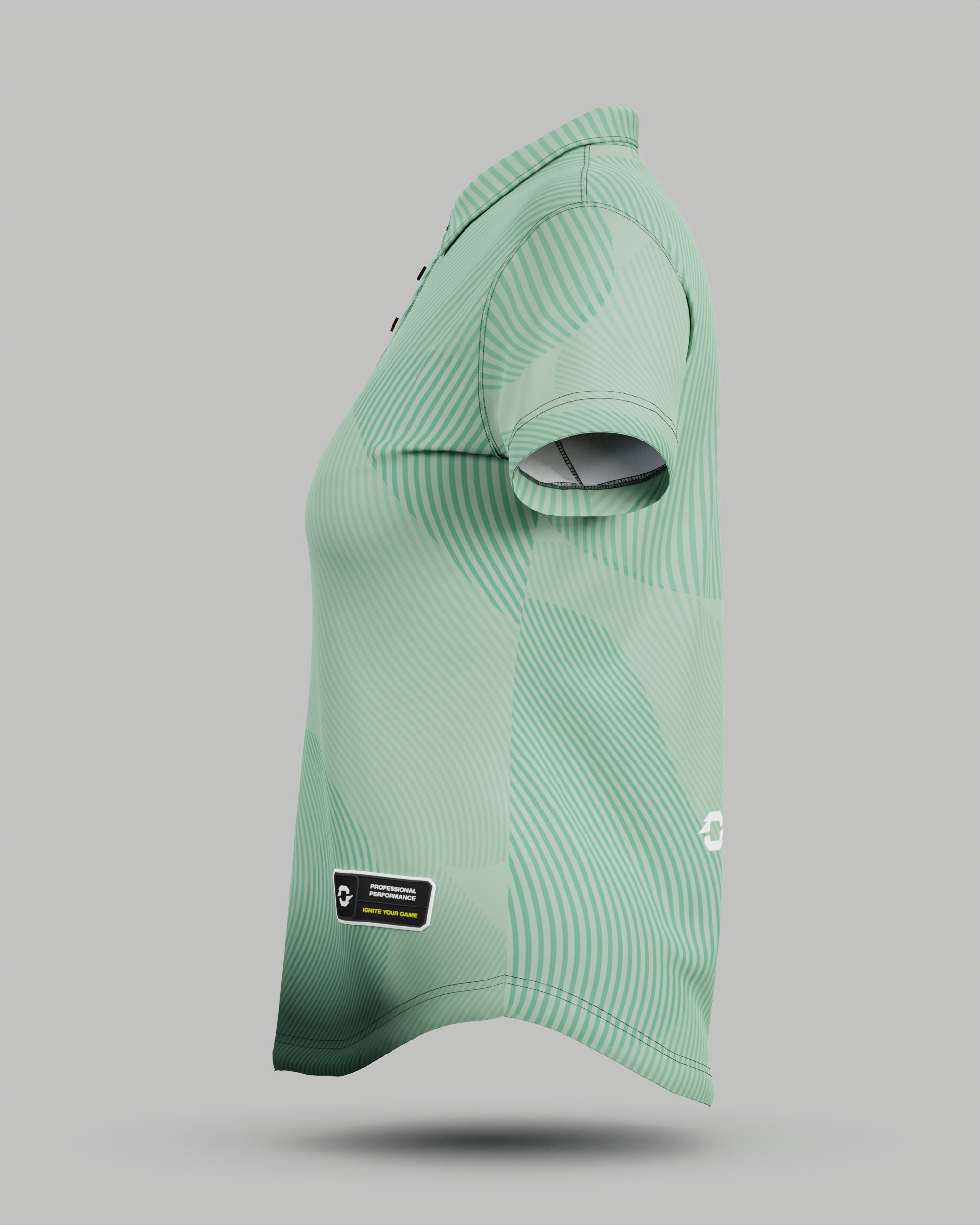 Womens Eclipse 3 Button Polo Collar Jersey