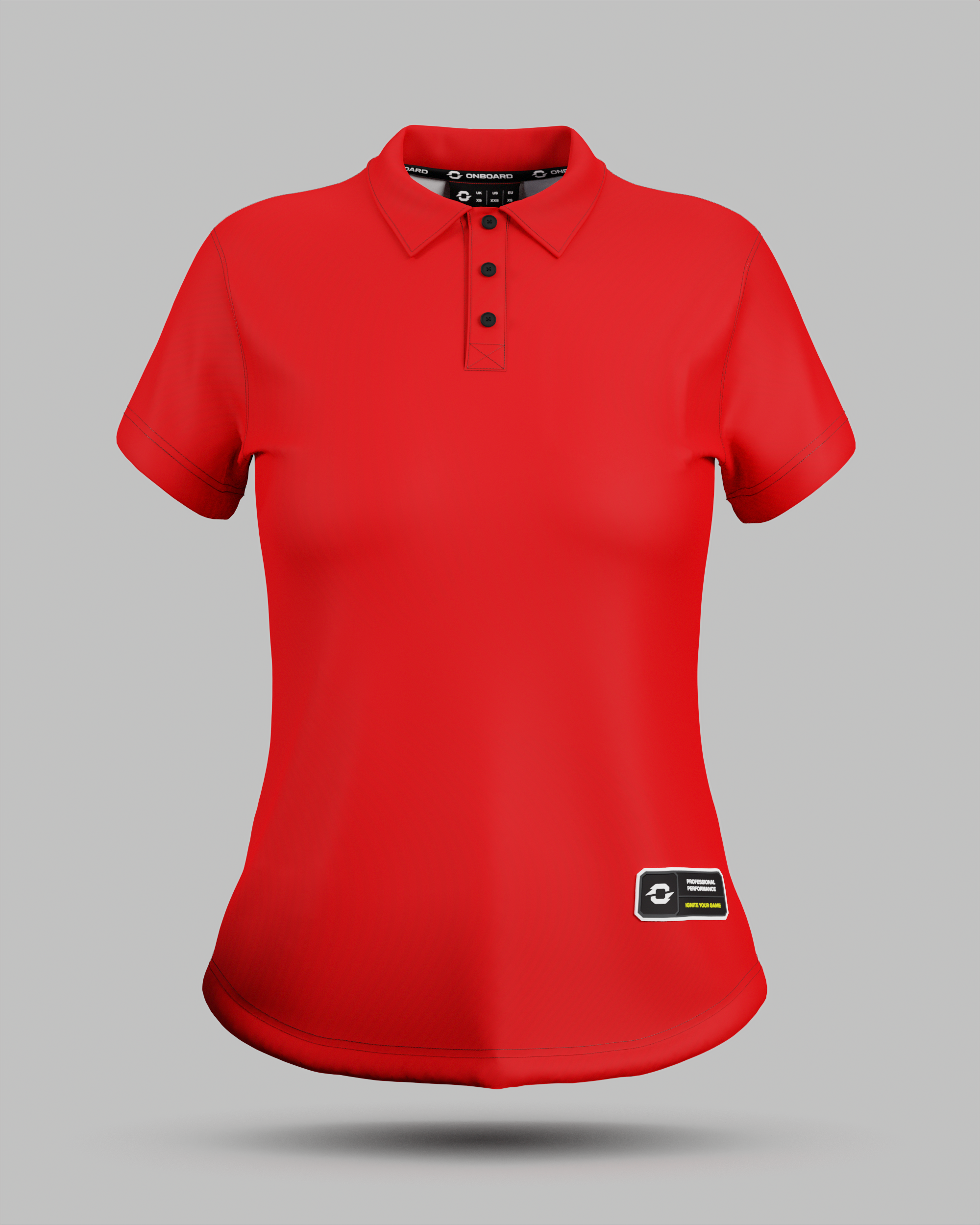 Womens Eclipse 3 Button Polo Collar Jersey