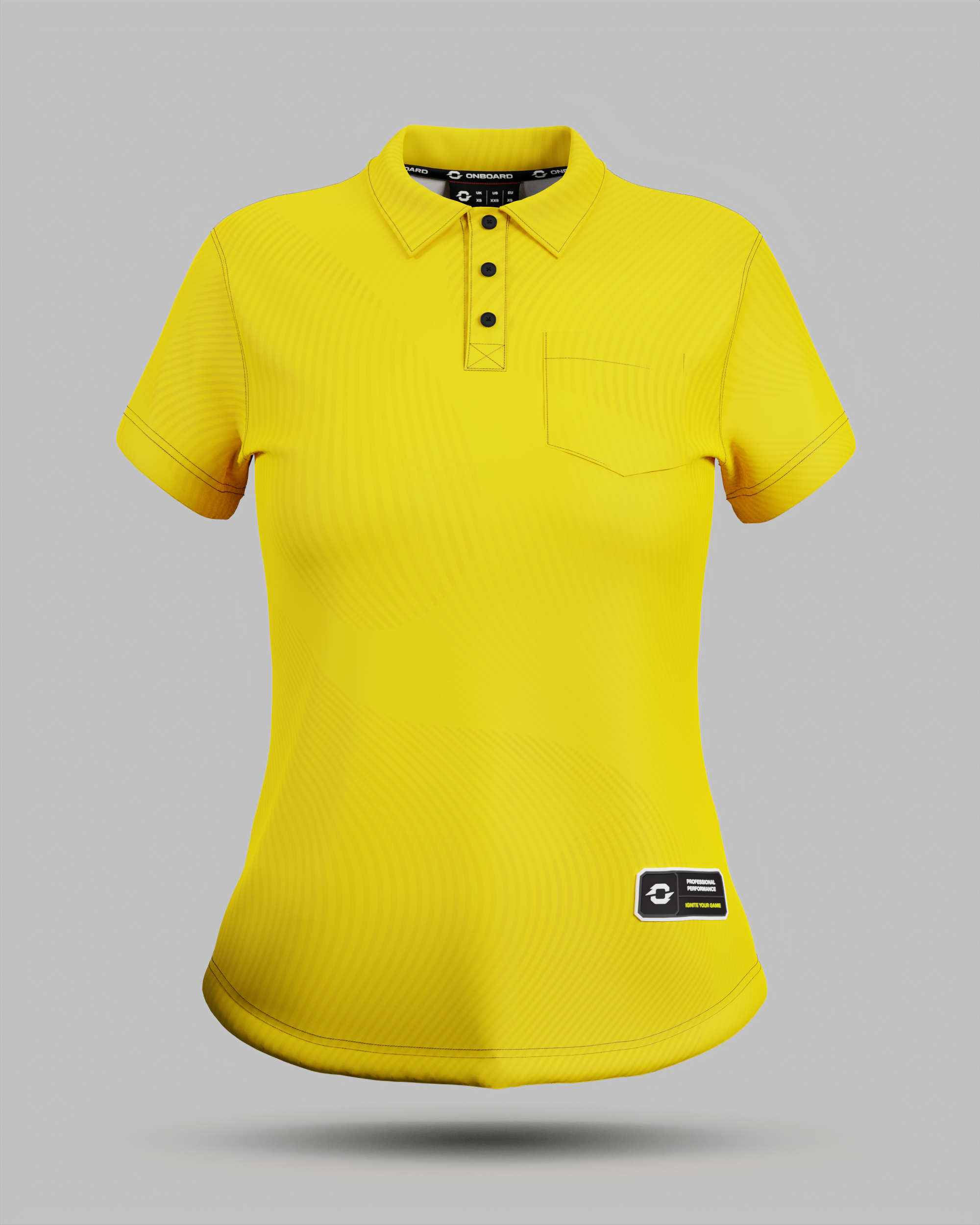 Womens Eclipse 3 Button Polo Collar Jersey With Pocket