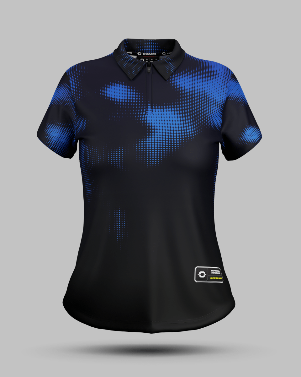 Womens Geneva 1/4 Zip Polo Collar Jersey - Onboard Sportswear