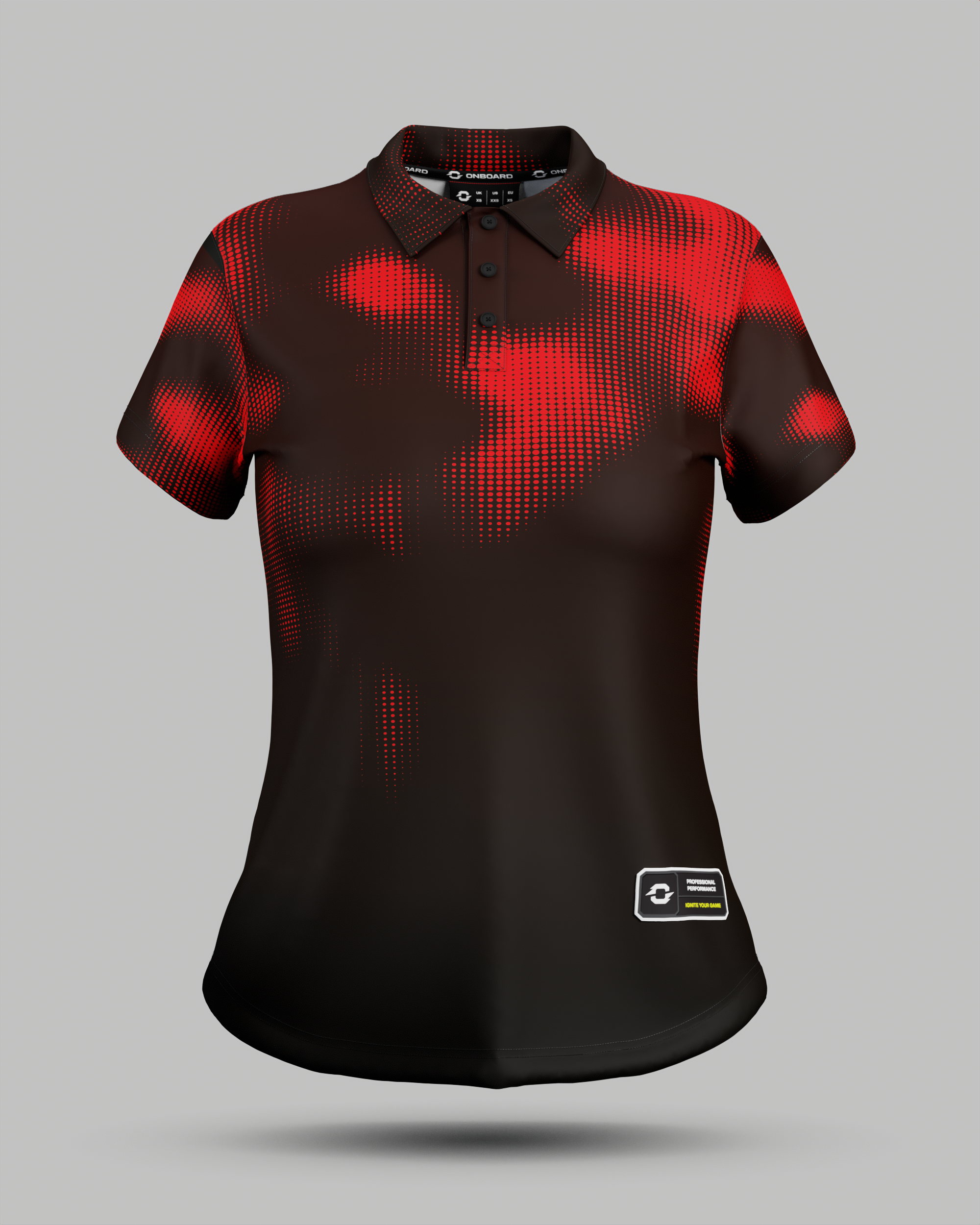 Womens Geneva 3 Button Polo Collar Jersey
