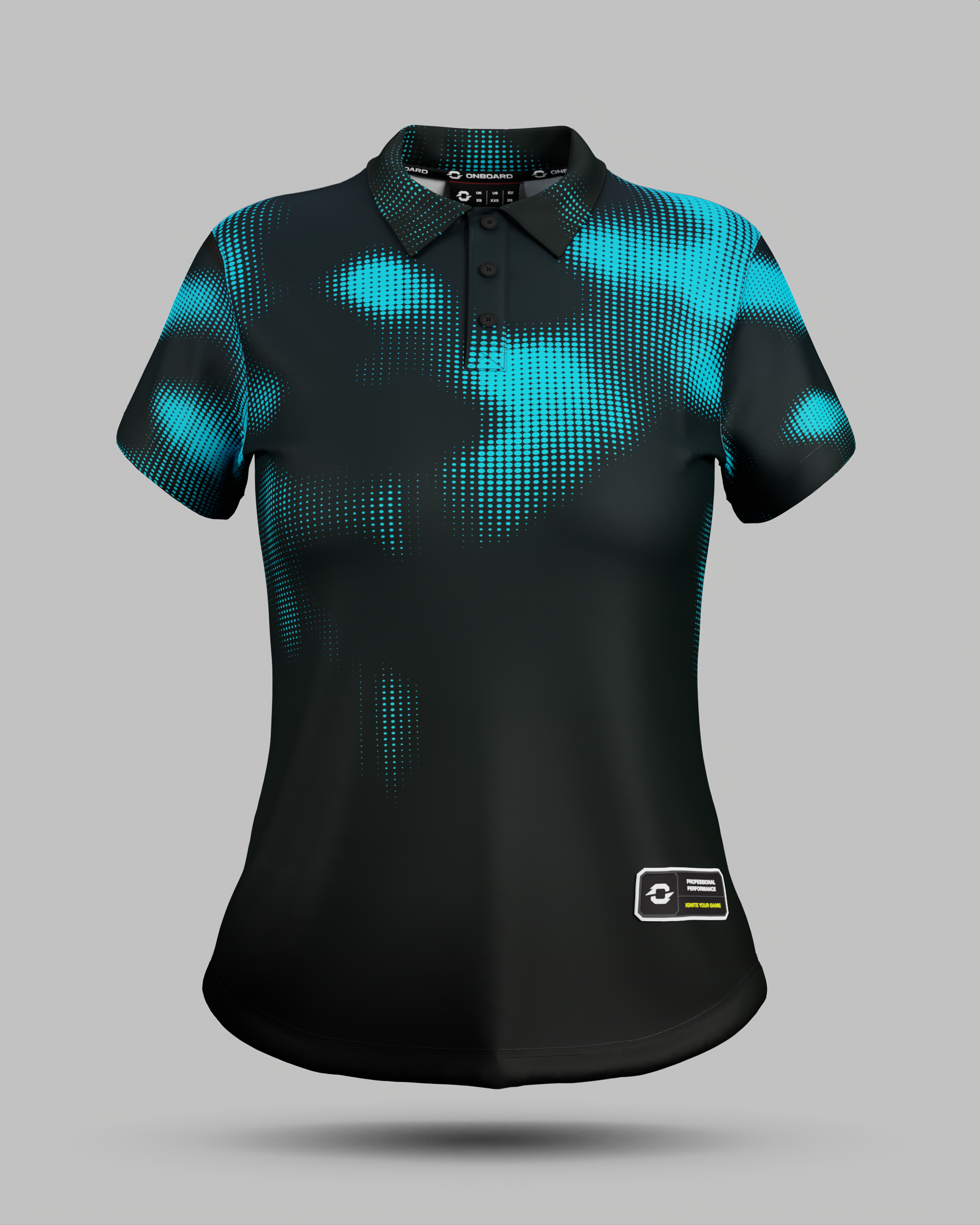Womens Geneva 3 Button Polo Collar Jersey