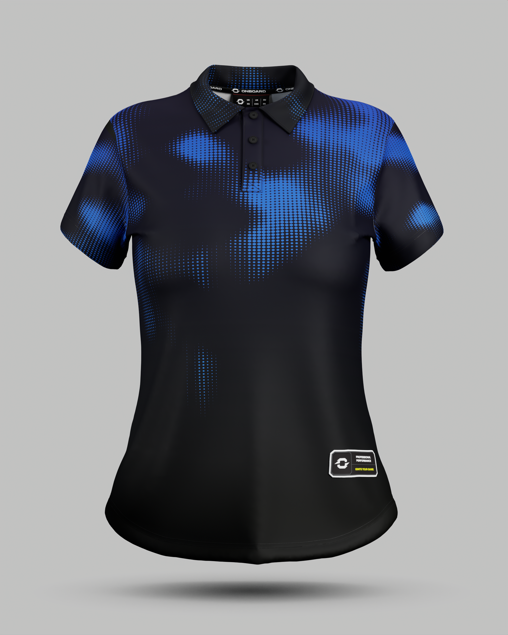 Womens Geneva 3 Button Polo Collar Jersey