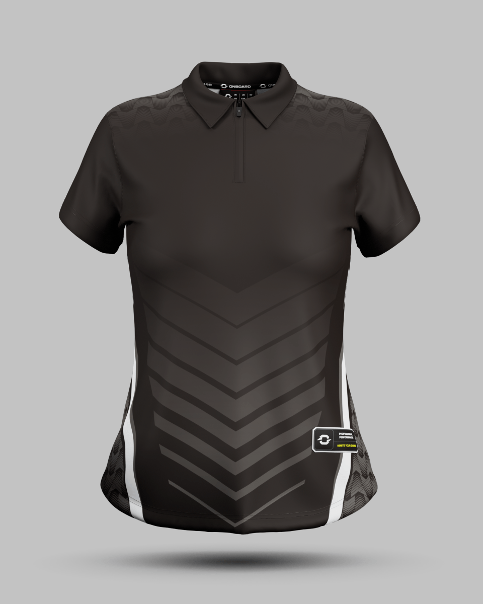 Womens Lisbon 1/4 Zip Polo Collar Jersey - Onboard Sportswear