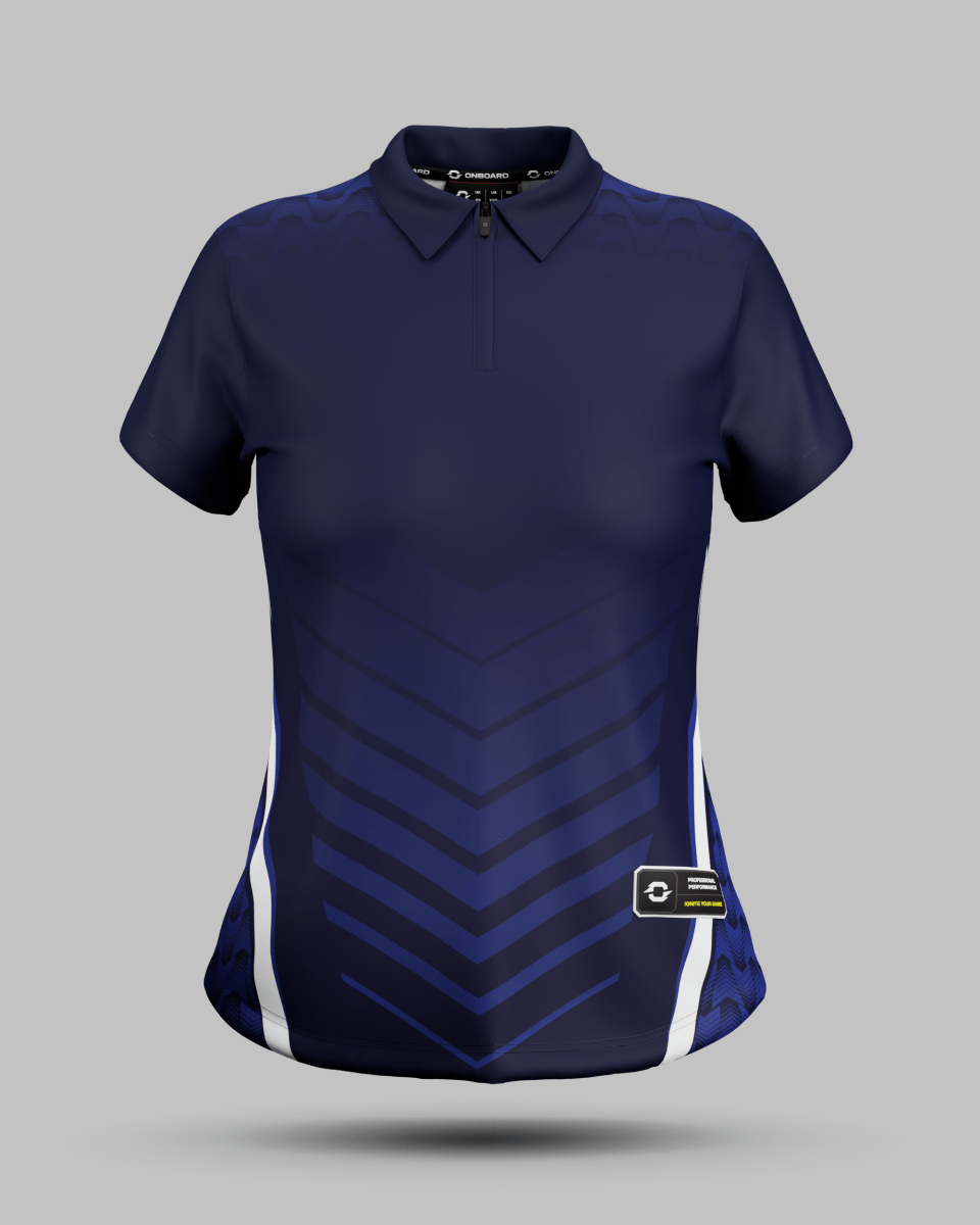 Womens Lisbon 1/4 Zip Polo Collar Jersey - Onboard Sportswear