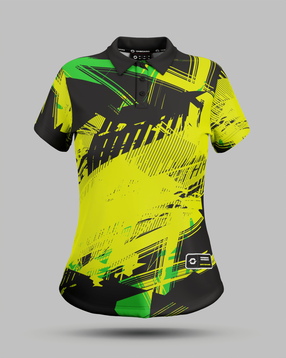 Womens Madrid 3 Button Polo Collar Jersey - Onboard Sportswear