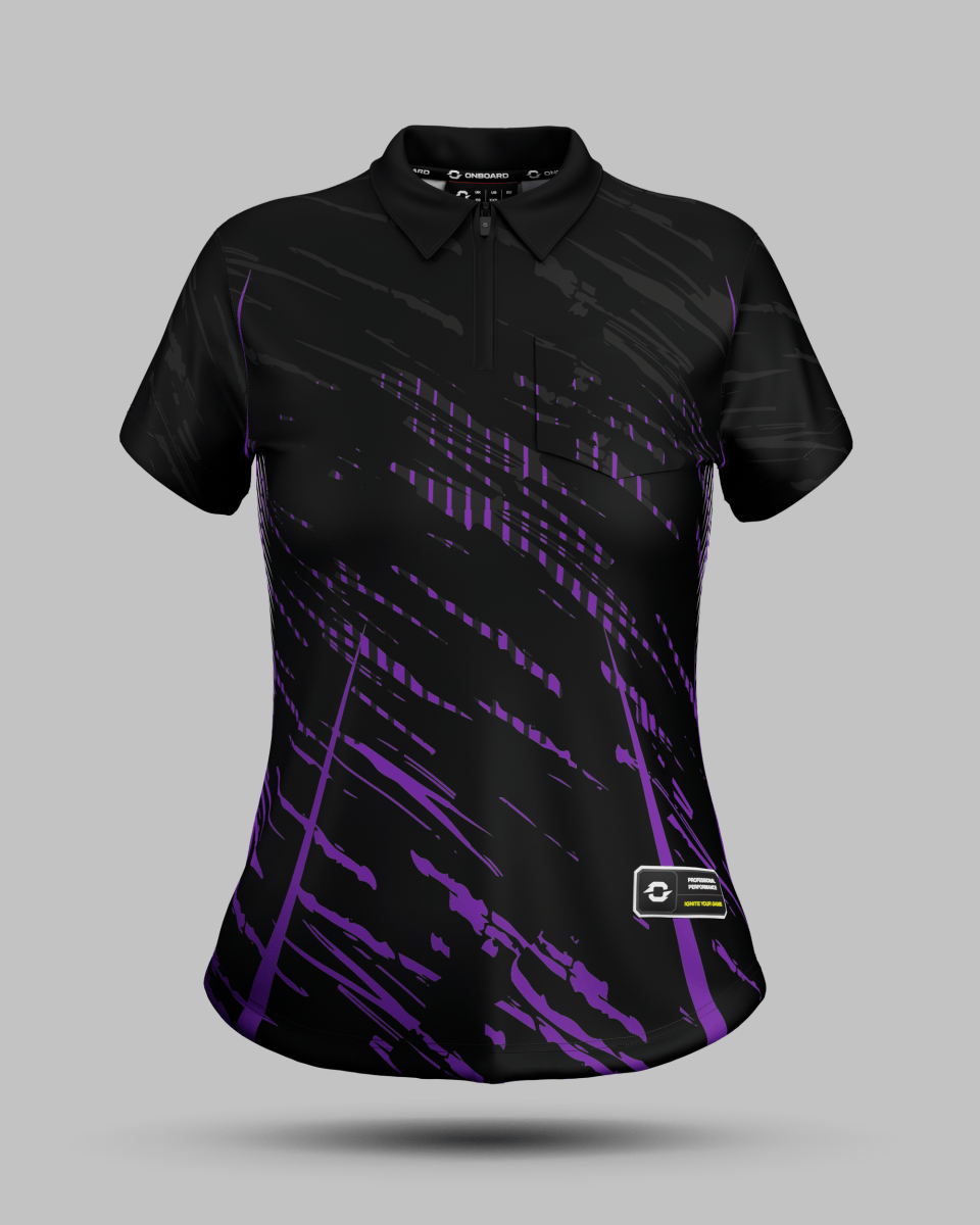 Womens Melbourne 1/4 Zip Polo Collar Jersey - Onboard Sportswear