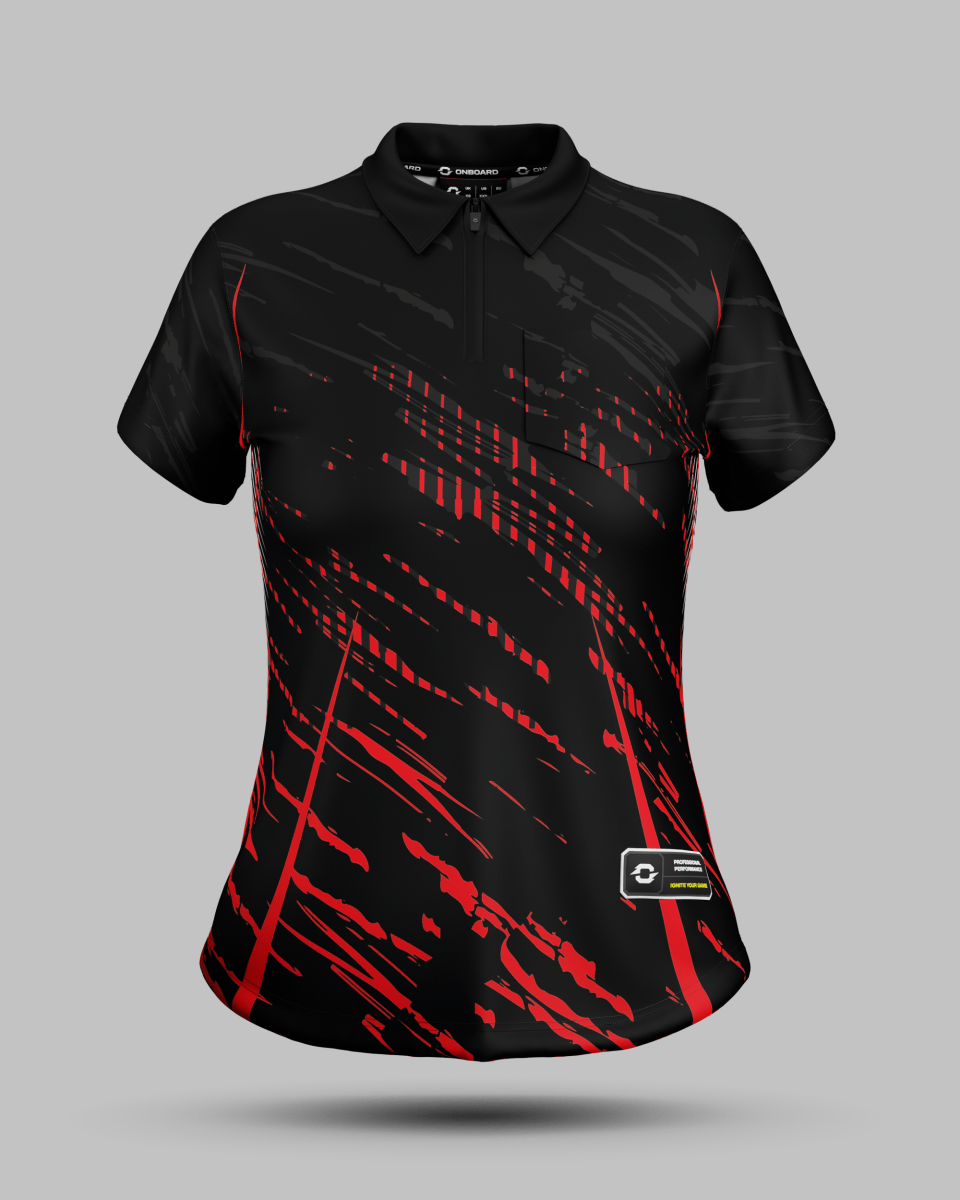 Womens Melbourne 1/4 Zip Polo Collar Jersey - Onboard Sportswear