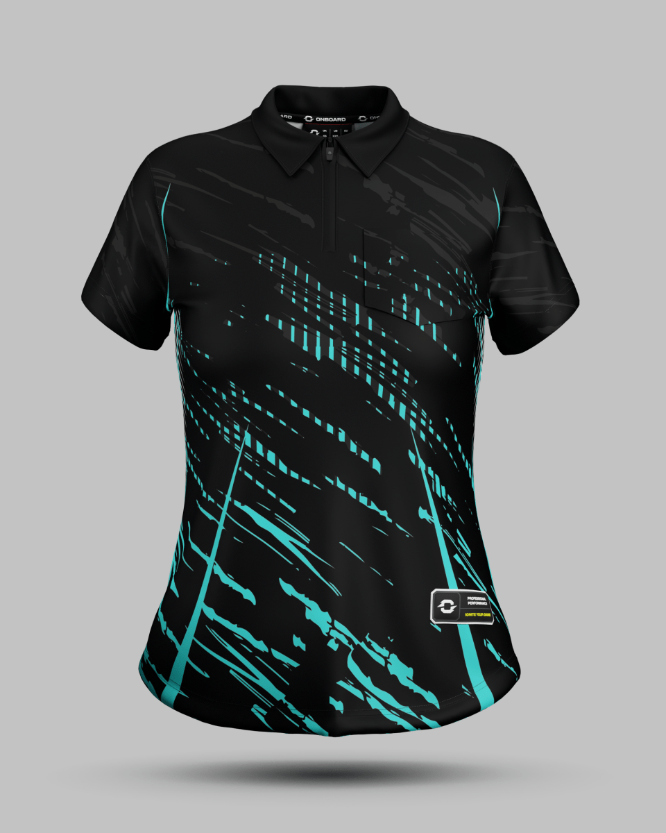 Womens Melbourne 1/4 Zip Polo Collar Jersey - Onboard Sportswear