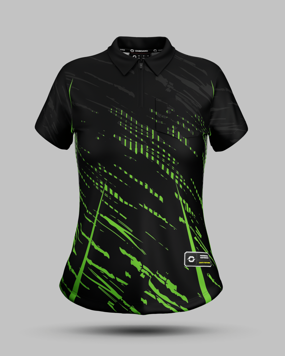 Womens Melbourne 1/4 Zip Polo Collar Jersey - Onboard Sportswear