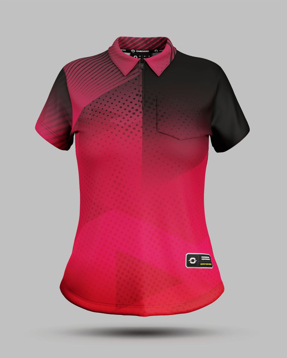 Womens Miami 2.0 1/4 Zip Polo Collar Jersey With Pocket - Onboard Sportswear