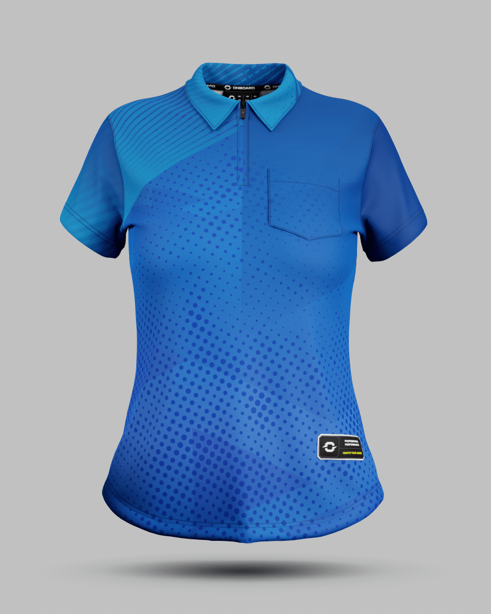Womens Miami 2.0 1/4 Zip Polo Collar Jersey With Pocket - Onboard Sportswear