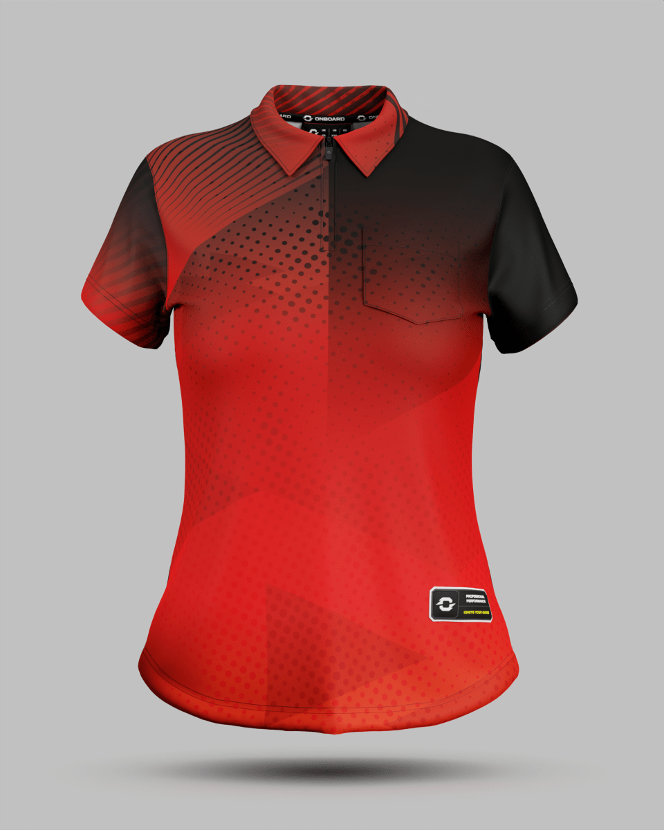 Womens Miami 2.0 1/4 Zip Polo Collar Jersey With Pocket - Onboard Sportswear