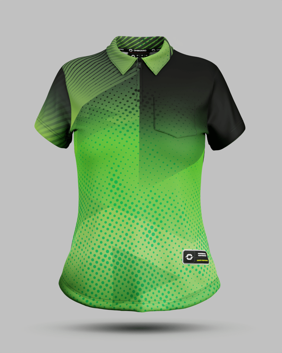 Womens Miami 2.0 1/4 Zip Polo Collar Jersey With Pocket - Onboard Sportswear