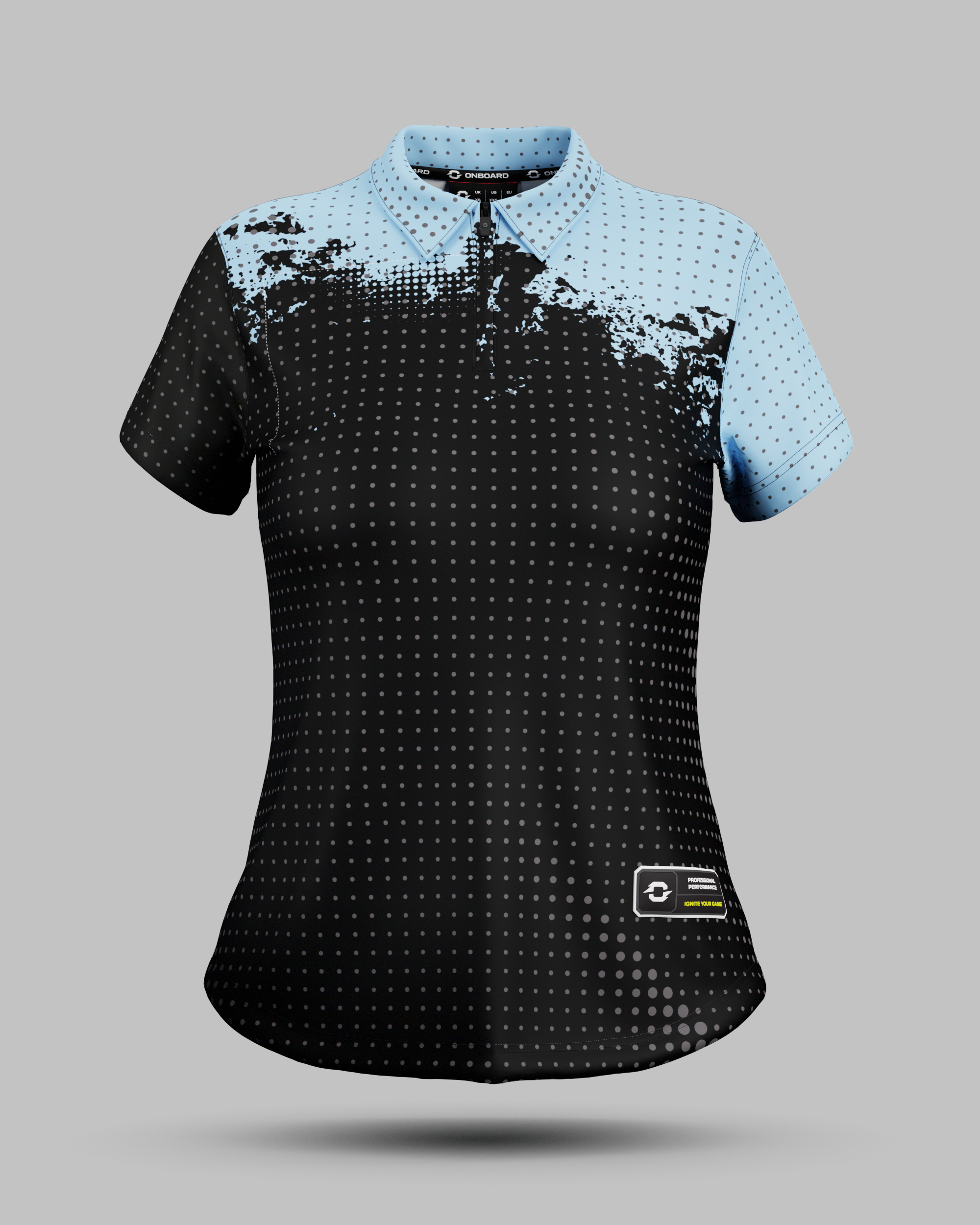 Womens Monaco 1/4 Zip Polo Collar Jersey