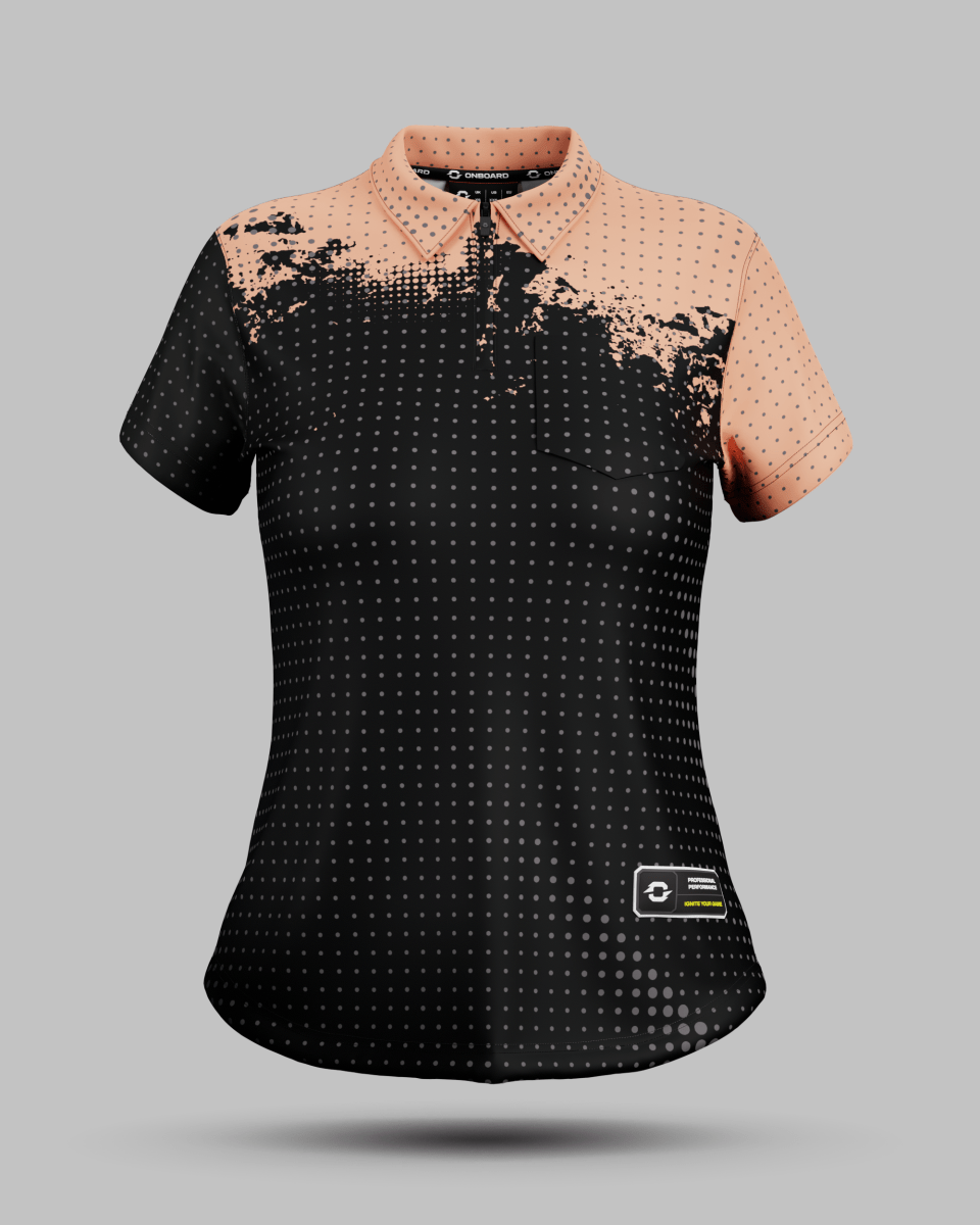 Womens Monaco 1/4 Zip Polo Collar Jersey - Onboard Sportswear