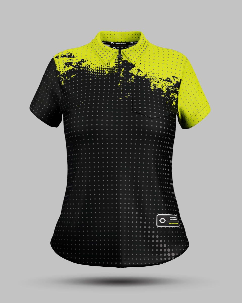 Womens Monaco 1/4 Zip Polo Collar Jersey - Onboard Sportswear