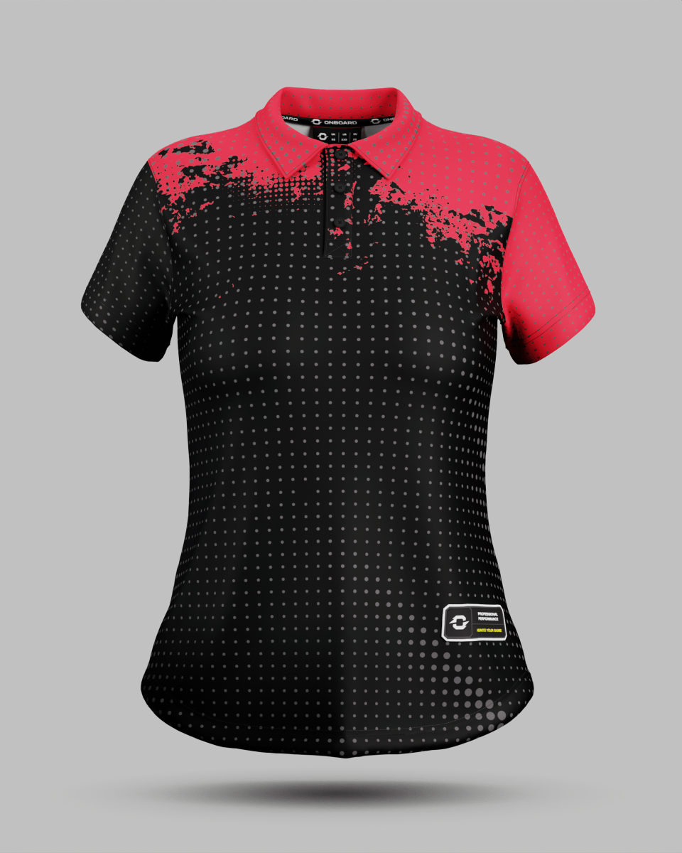 Womens Monaco 3 Button Polo Collar Jersey - Onboard Sportswear