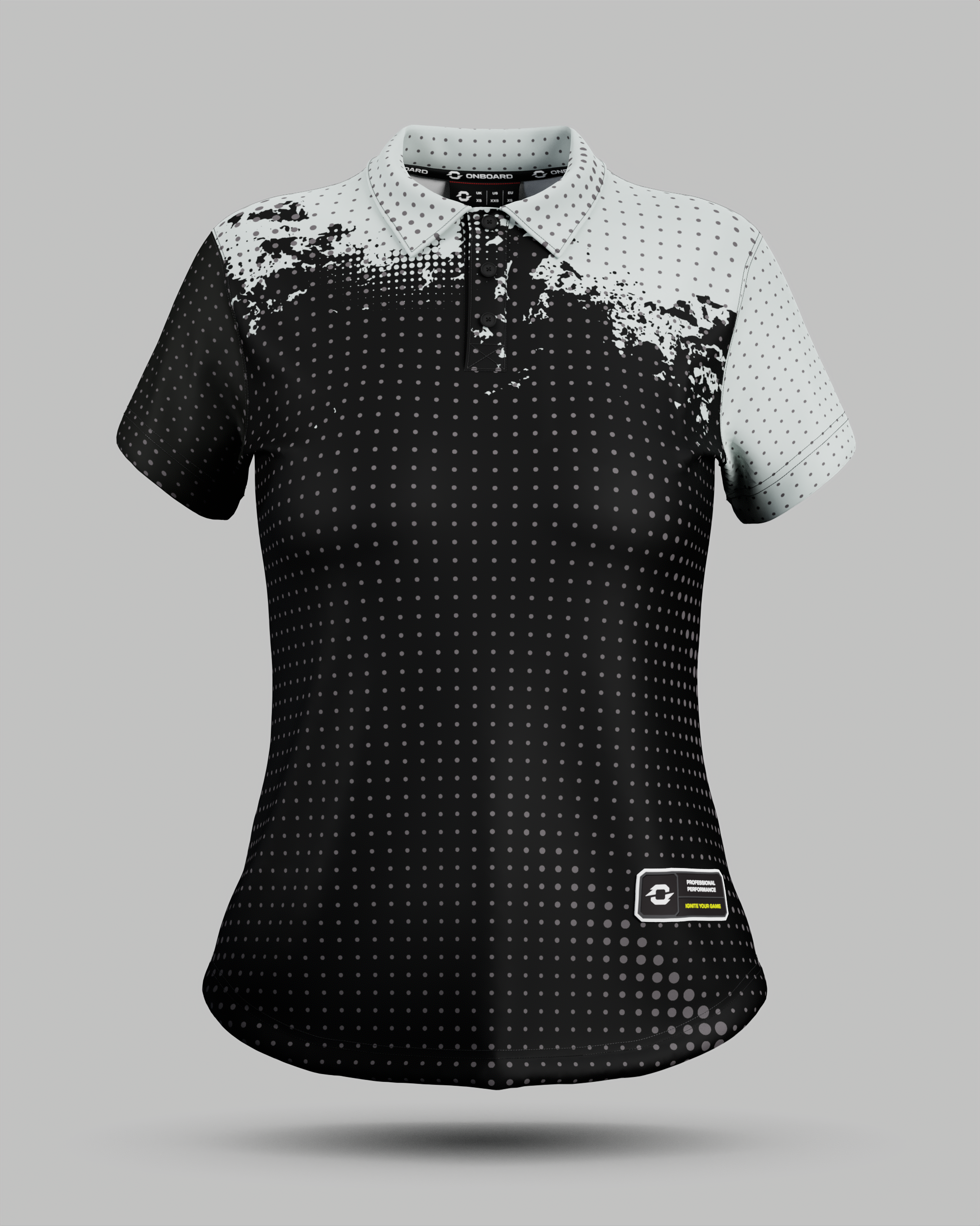Womens Monaco 3 Button Polo Collar Jersey