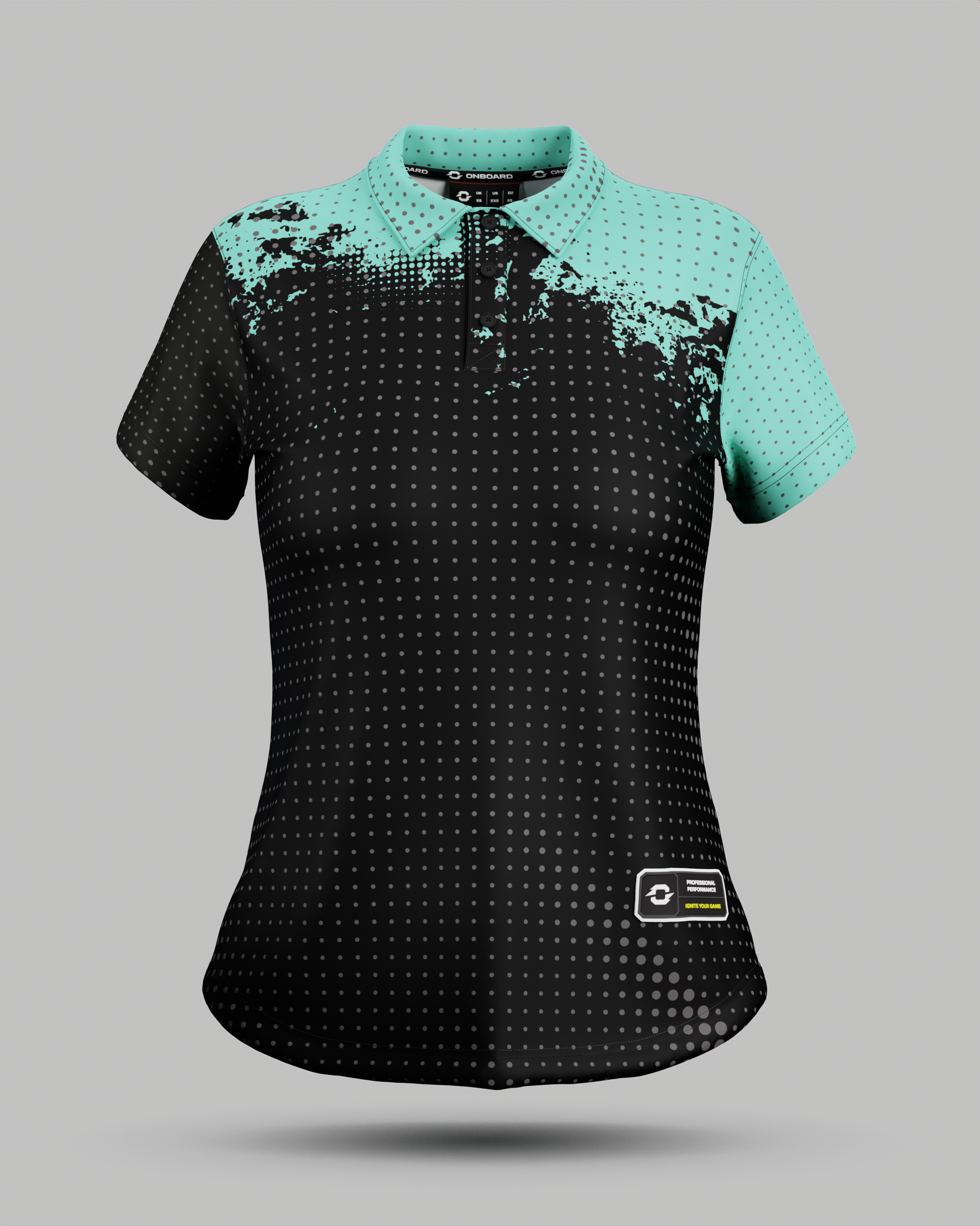 Womens Monaco 3 Button Polo Collar Jersey