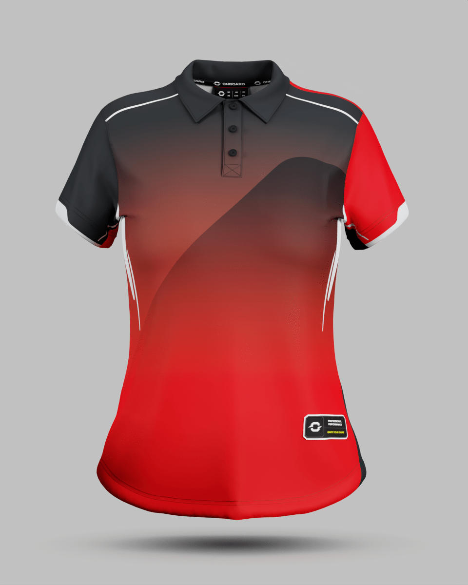 Womens Moscow 2.0 3 Button Polo Collar Jersey - Onboard Sportswear