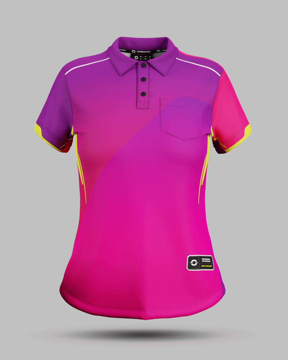 Womens Moscow 2.0 3 Button Polo Collar Jersey With Pocket - Onboard Sportswear