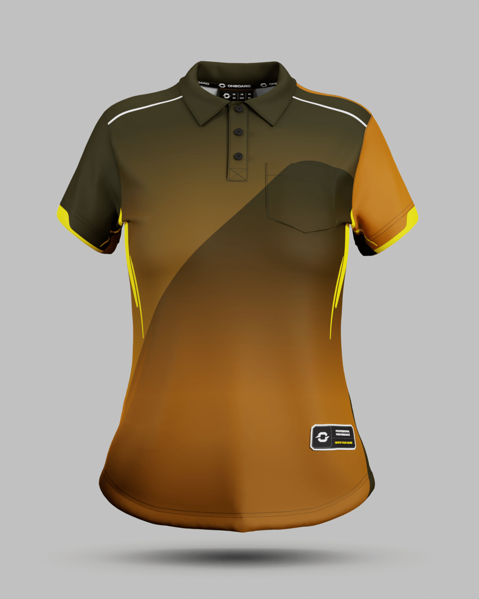 Womens Moscow 2.0 3 Button Polo Collar Jersey With Pocket - Onboard Sportswear