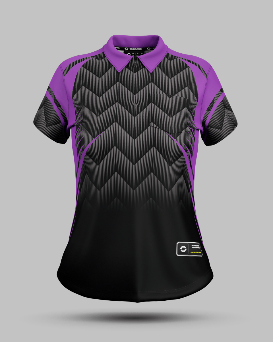Womens Nevada 1/4 Zip Polo Collar Jersey - Onboard Sportswear