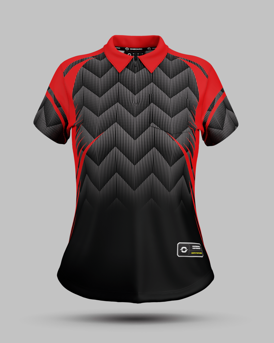 Womens Nevada 1/4 Zip Polo Collar Jersey - Onboard Sportswear