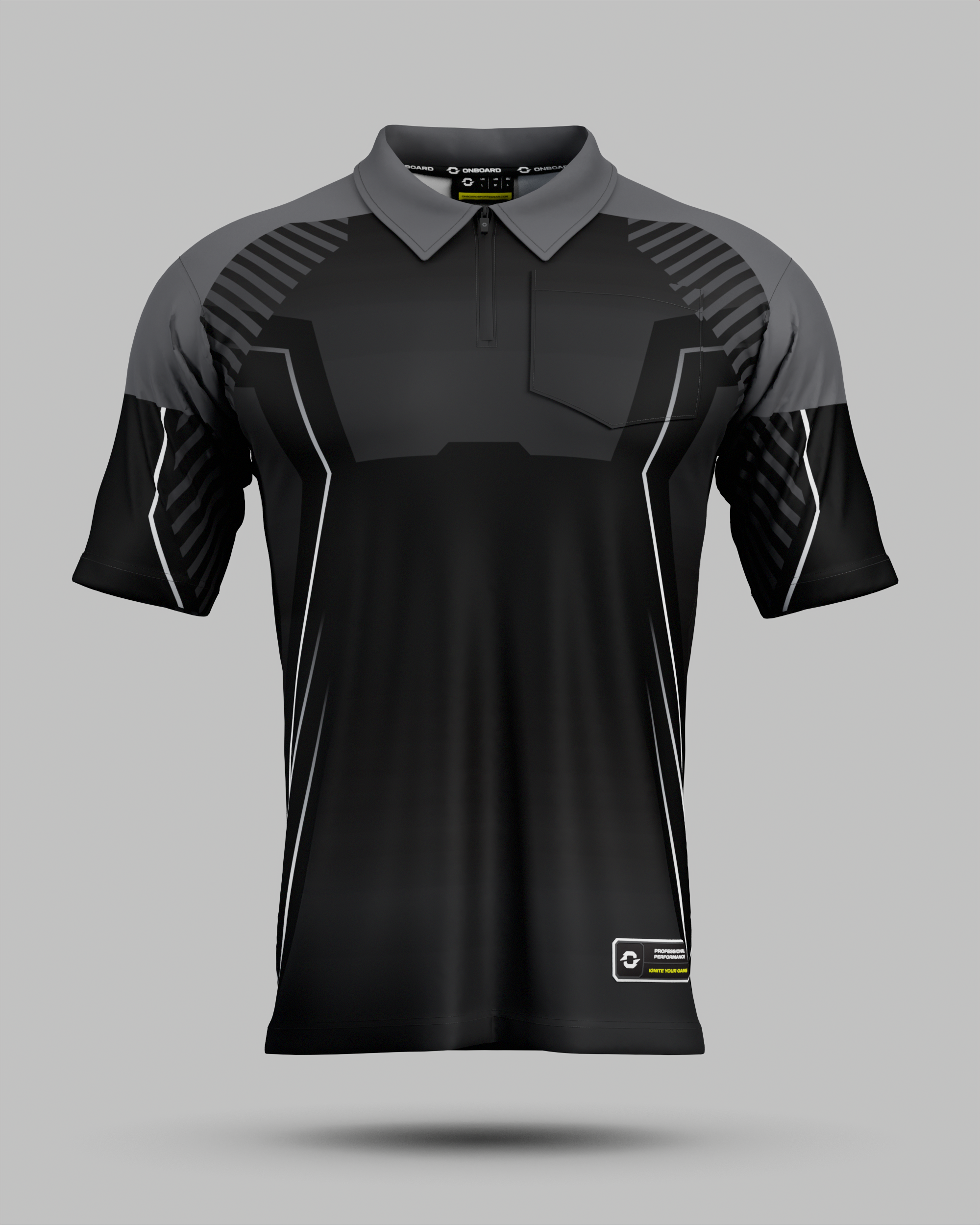Onyx 1/4 Zip Polo Collar Jersey With Pocket