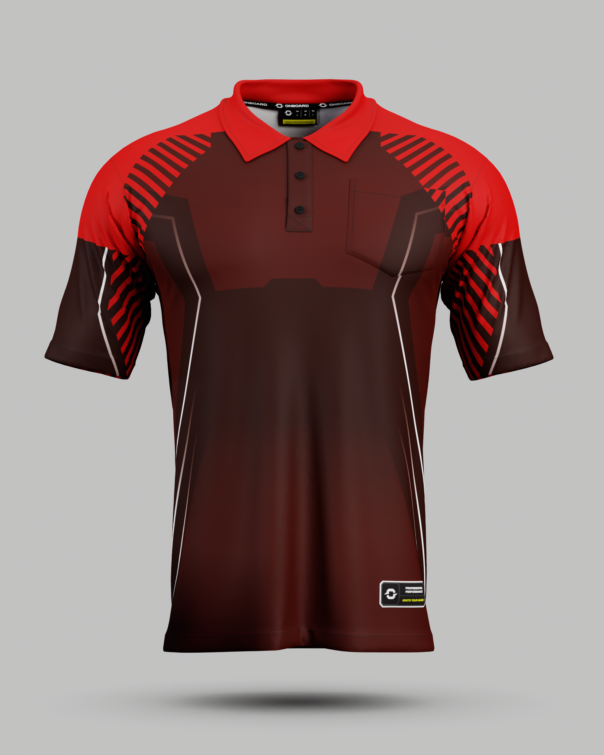 Youth Onyx 3 Button Polo Collar Jersey With Pocket