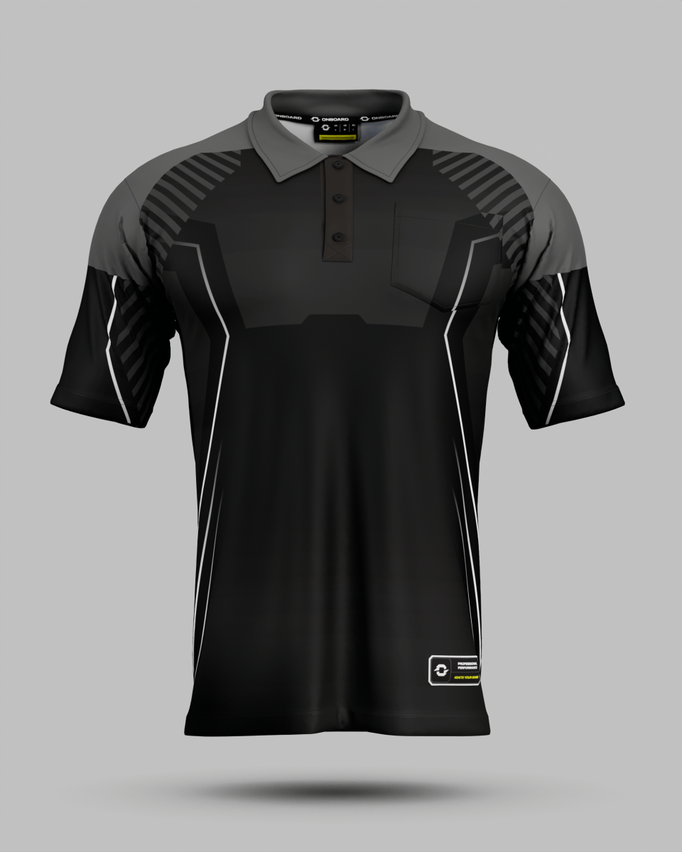 Onyx 3 Button Polo Collar Jersey With Pocket - Onboard Sportswear
