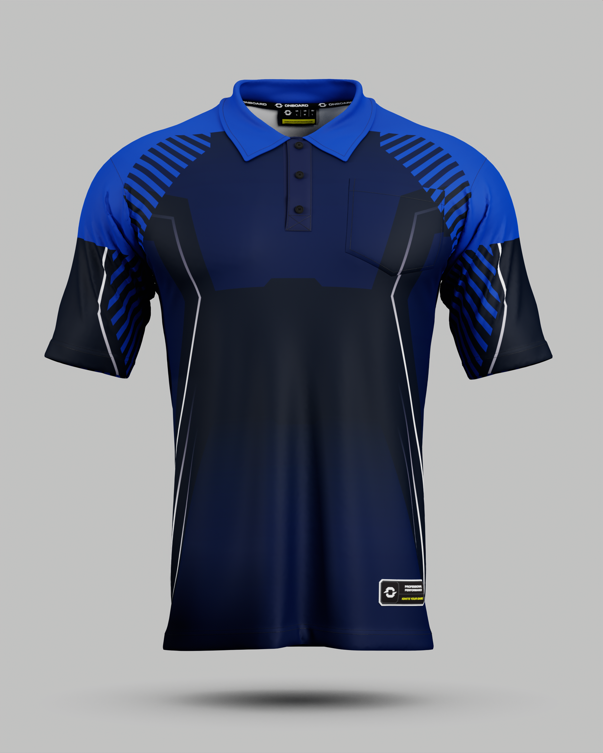 Onyx 3 Button Polo Collar Jersey With Pocket
