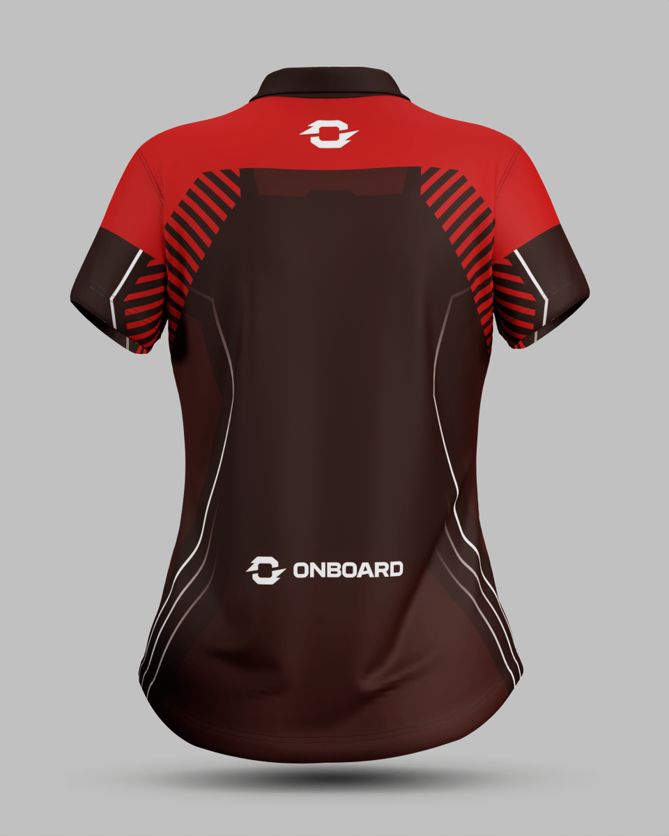 Womens Onyx 1/4 Zip Polo Collar Jersey - Onboard Sportswear