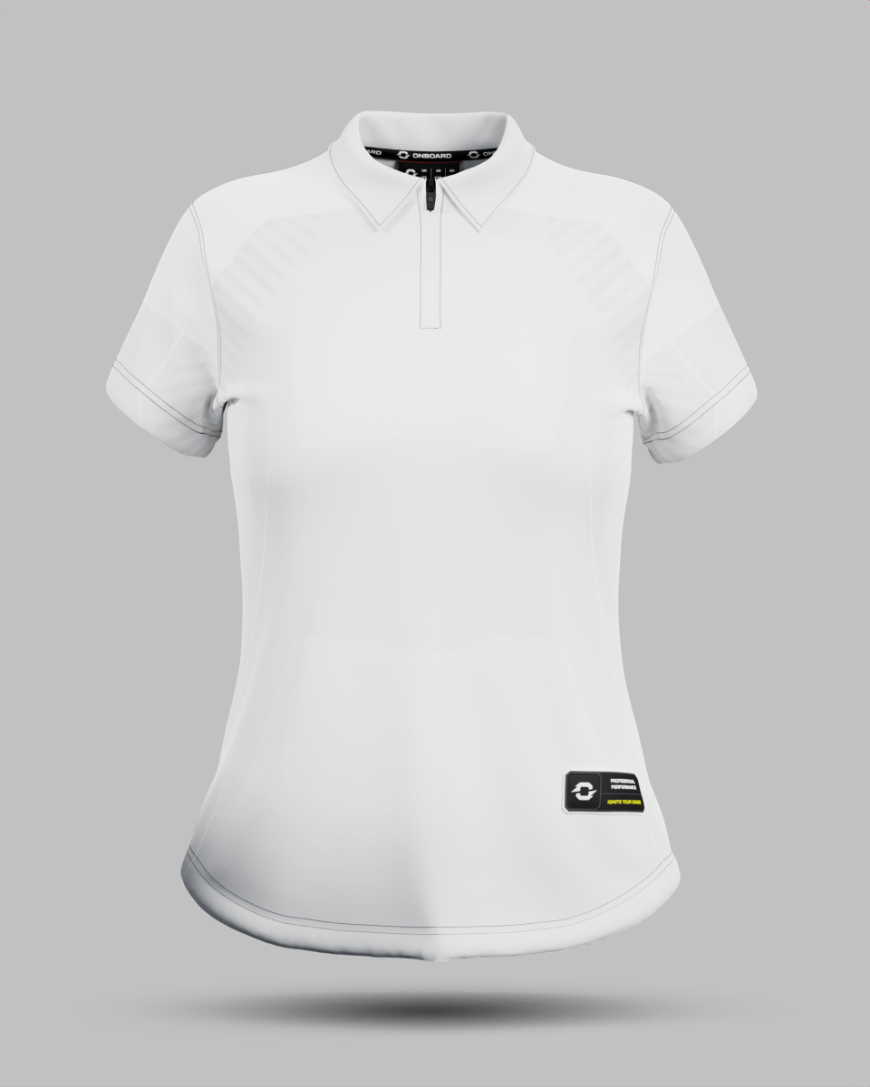 Womens Onyx 1/4 Zip Polo Collar Jersey - Onboard Sportswear