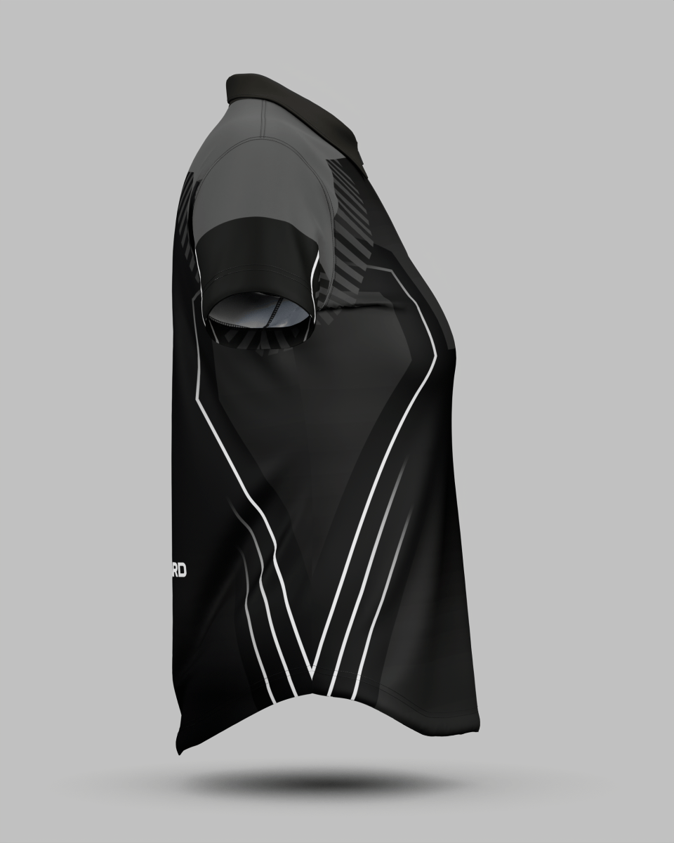 Womens Onyx 1/4 Zip Polo Collar Jersey - Onboard Sportswear