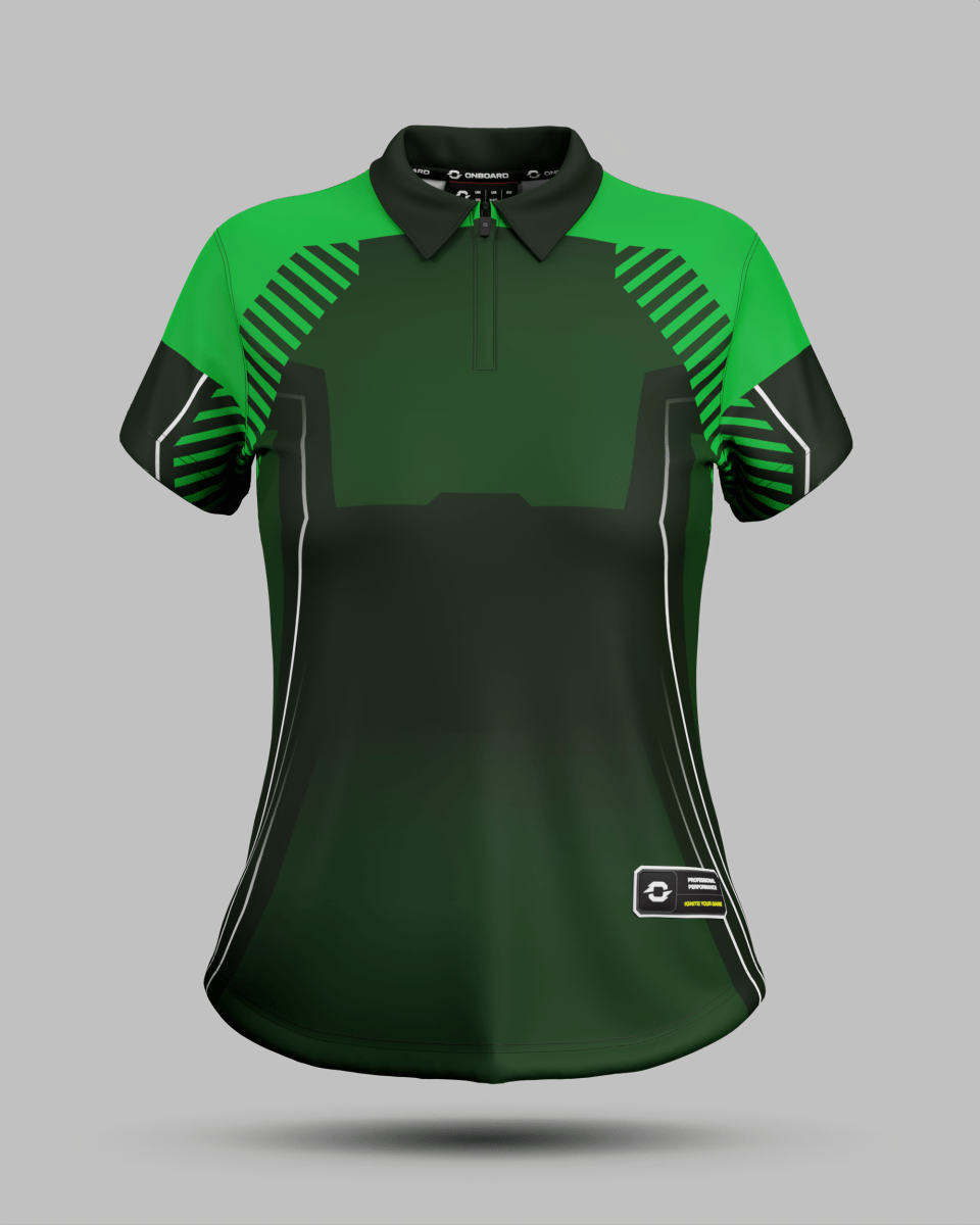 Womens Onyx 1/4 Zip Polo Collar Jersey - Onboard Sportswear