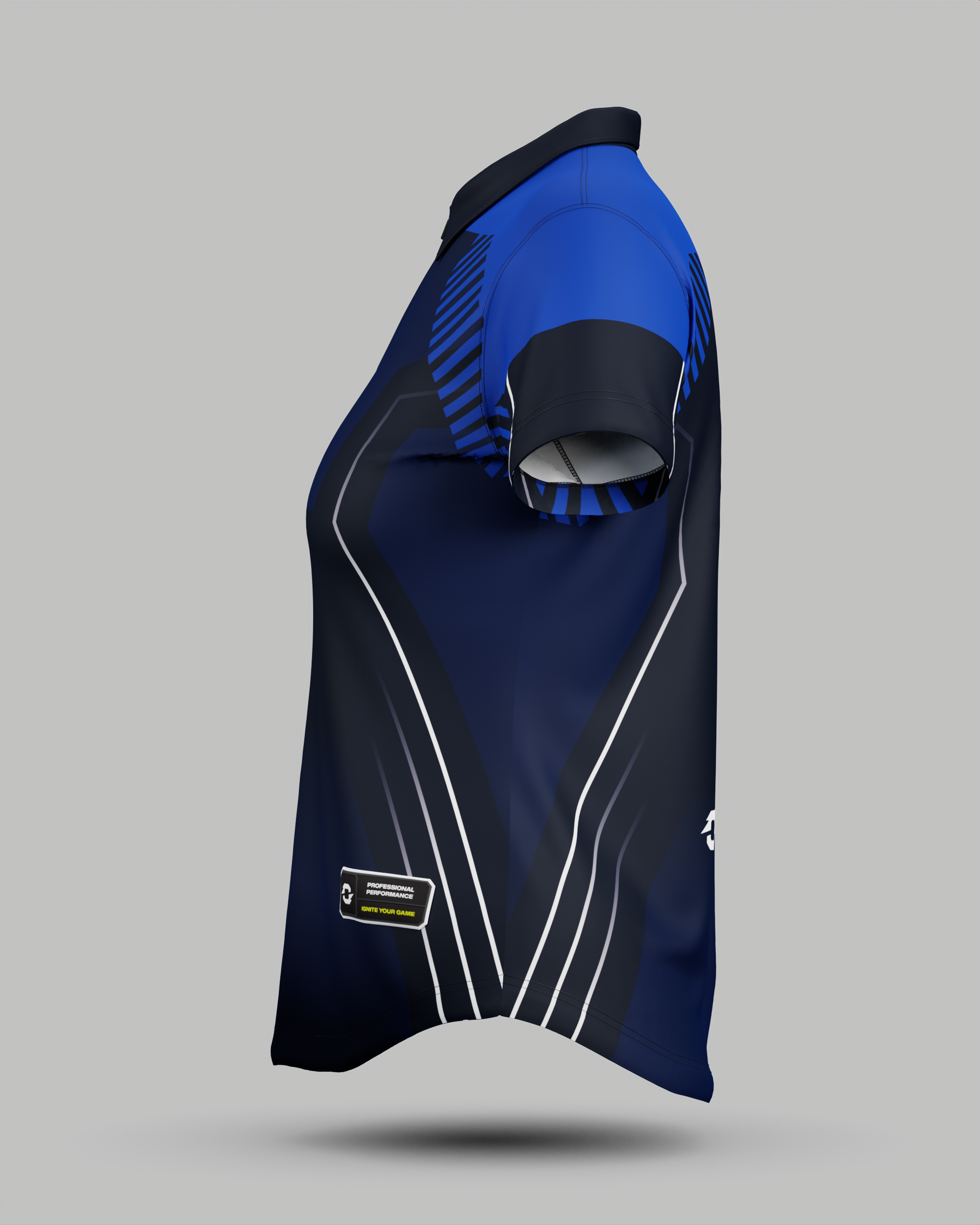 Womens Onyx 1/4 Zip Polo Collar Jersey