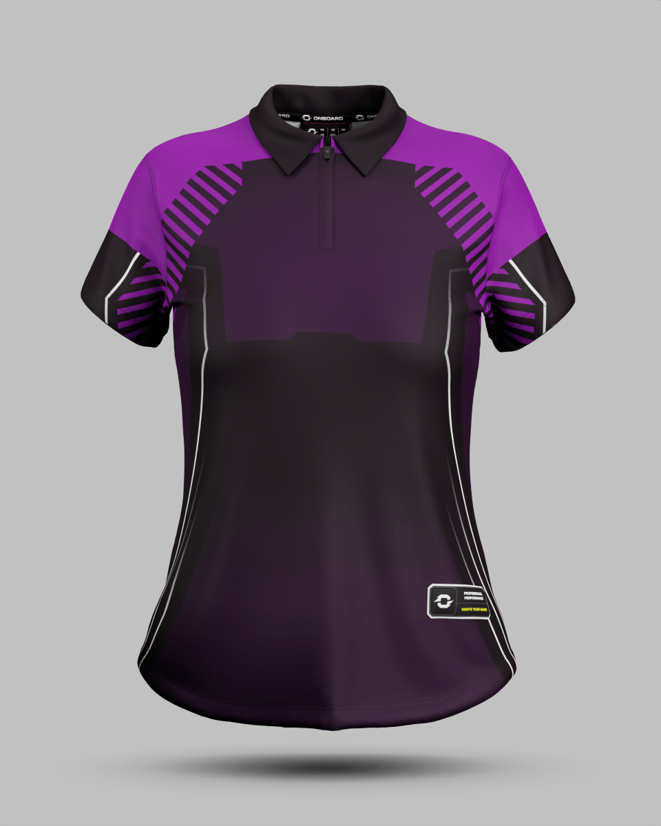 Womens Onyx 1/4 Zip Polo Collar Jersey - Onboard Sportswear