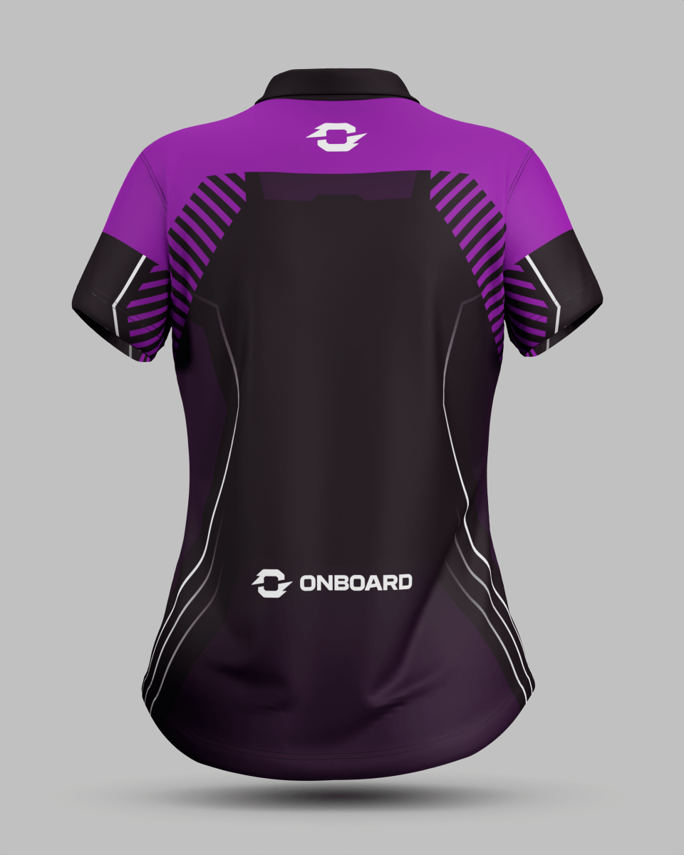 Womens Onyx 1/4 Zip Polo Collar Jersey With Pocket - Onboard Sportswear