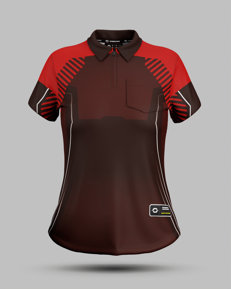 Womens Onyx 1/4 Zip Polo Collar Jersey With Pocket - Onboard Sportswear