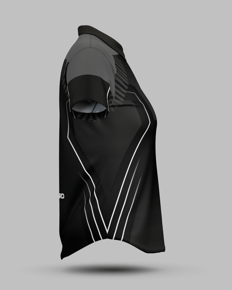 Womens Onyx 1/4 Zip Polo Collar Jersey With Pocket - Onboard Sportswear