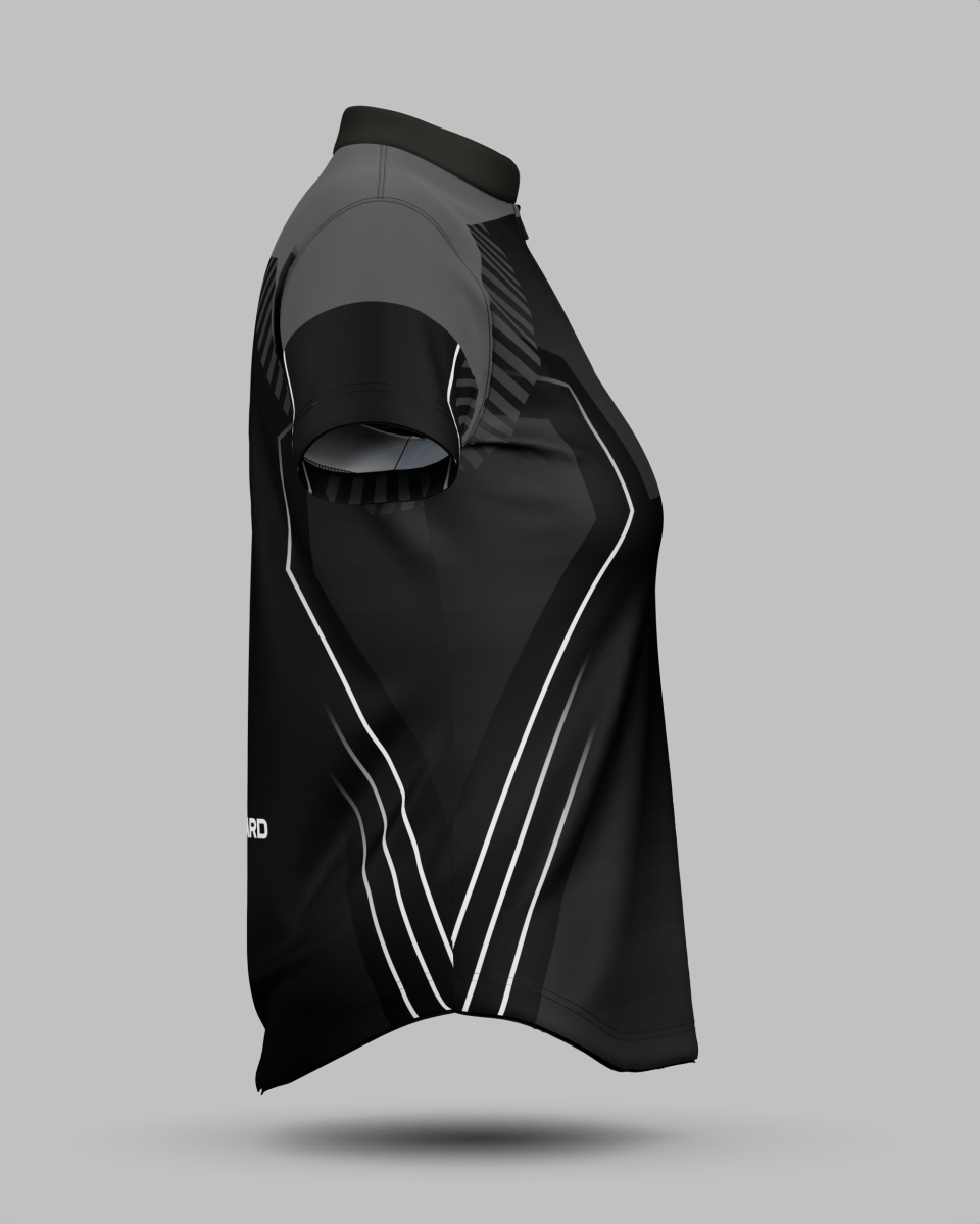 Womens Onyx 1/4 Zip Pro Collar Jersey - Onboard Sportswear