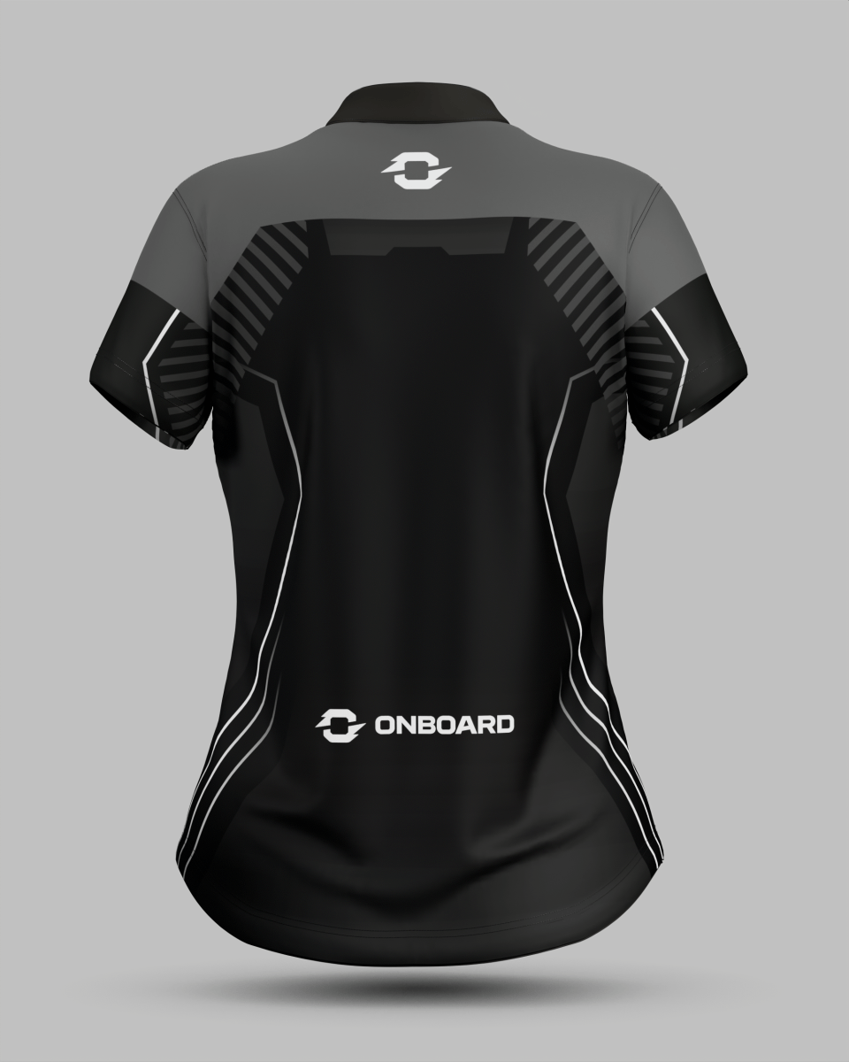 Womens Onyx 1/4 Zip Pro Collar Jersey - Onboard Sportswear