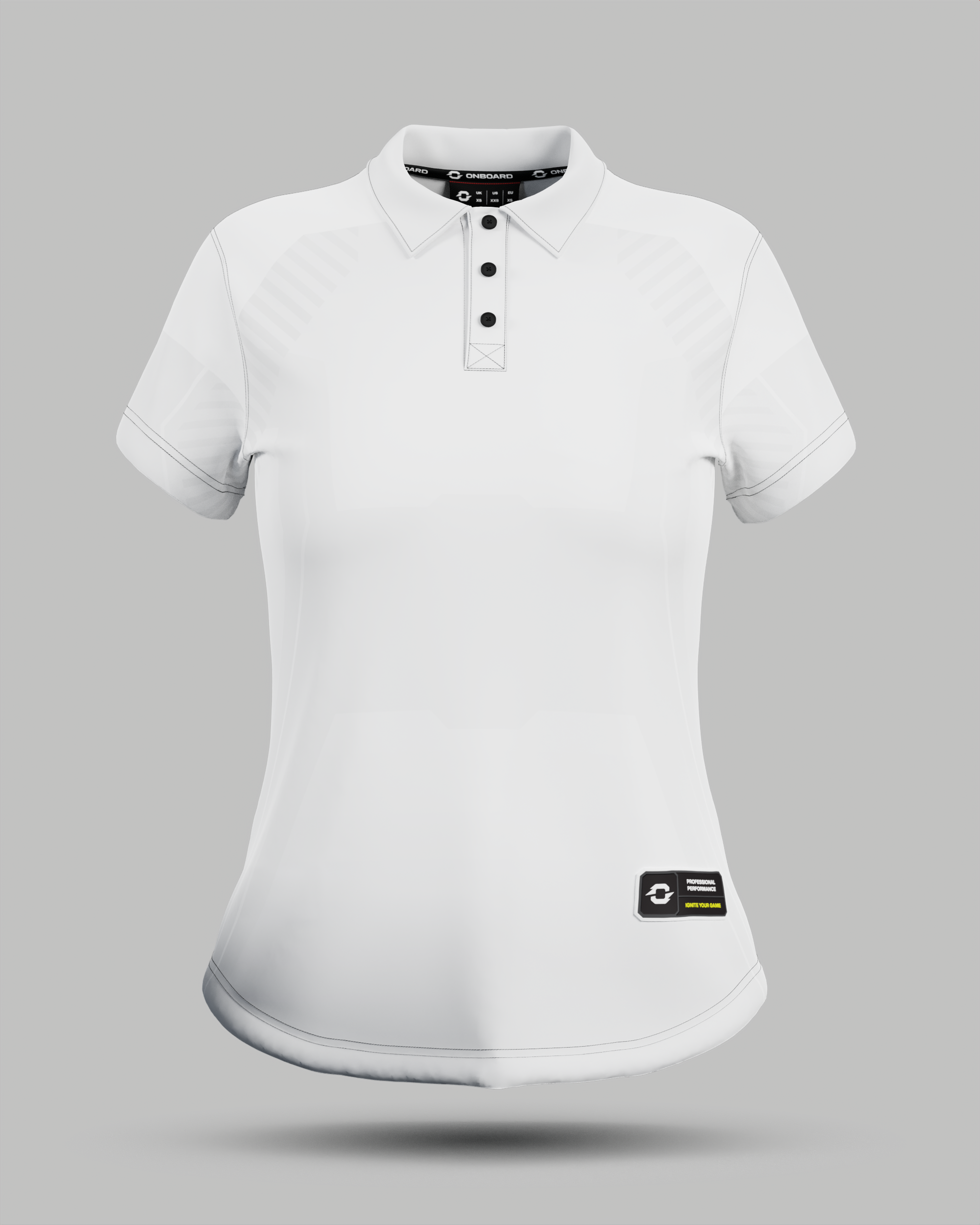 Womens Onyx 3 Button Polo Collar Jersey