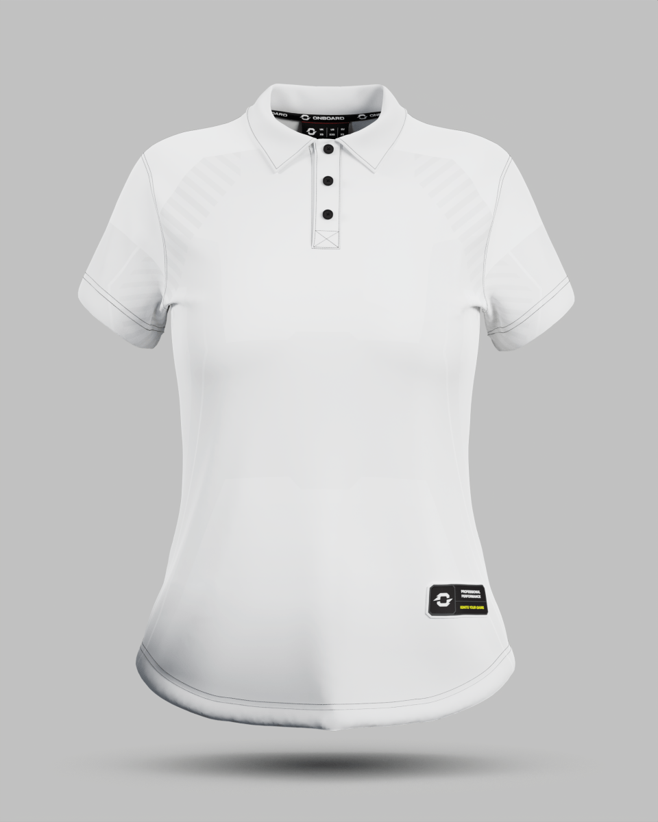 Womens Onyx 3 Button Polo Collar Jersey - Onboard Sportswear