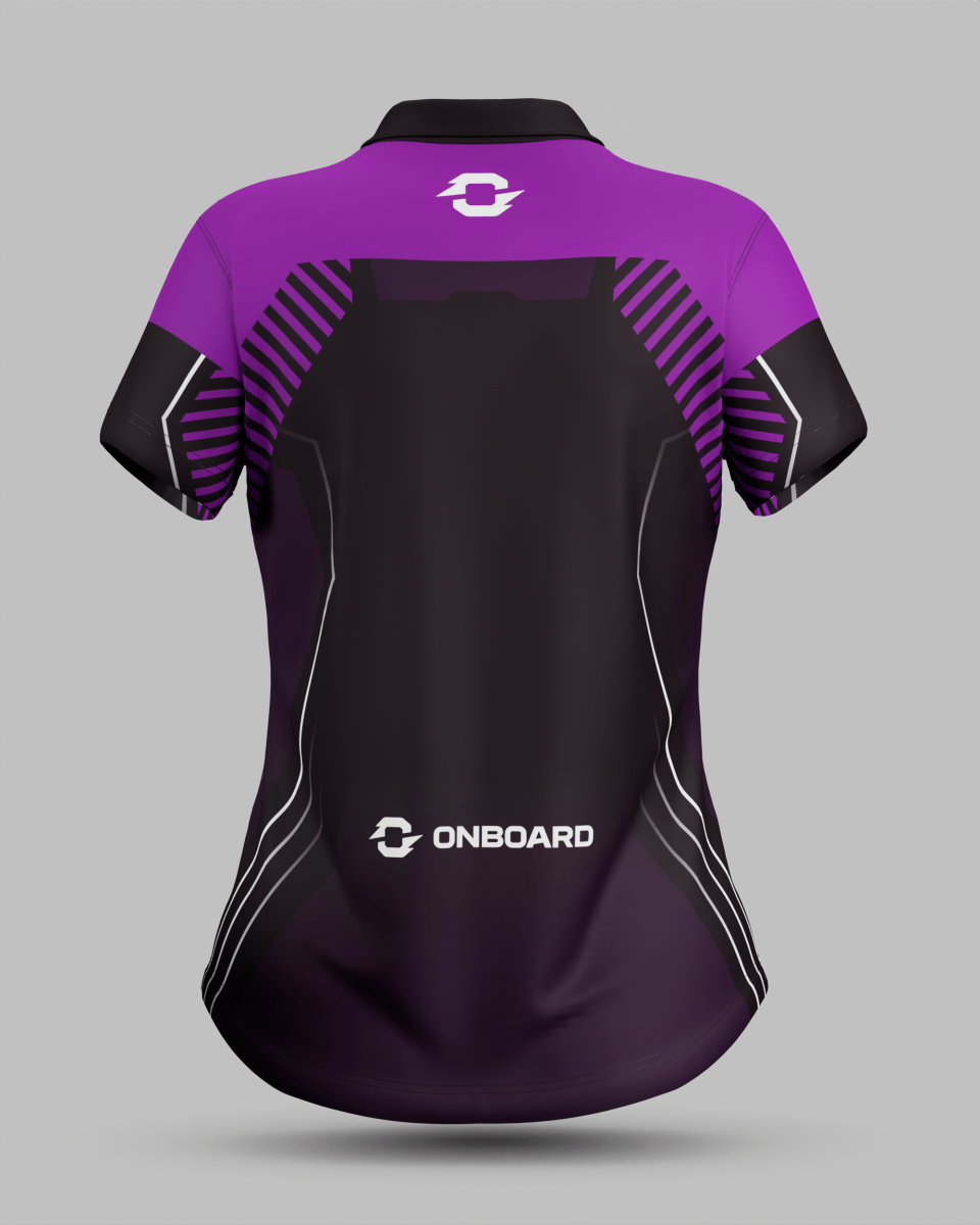 Womens Onyx 3 Button Polo Collar Jersey With Pocket - Onboard Sportswear