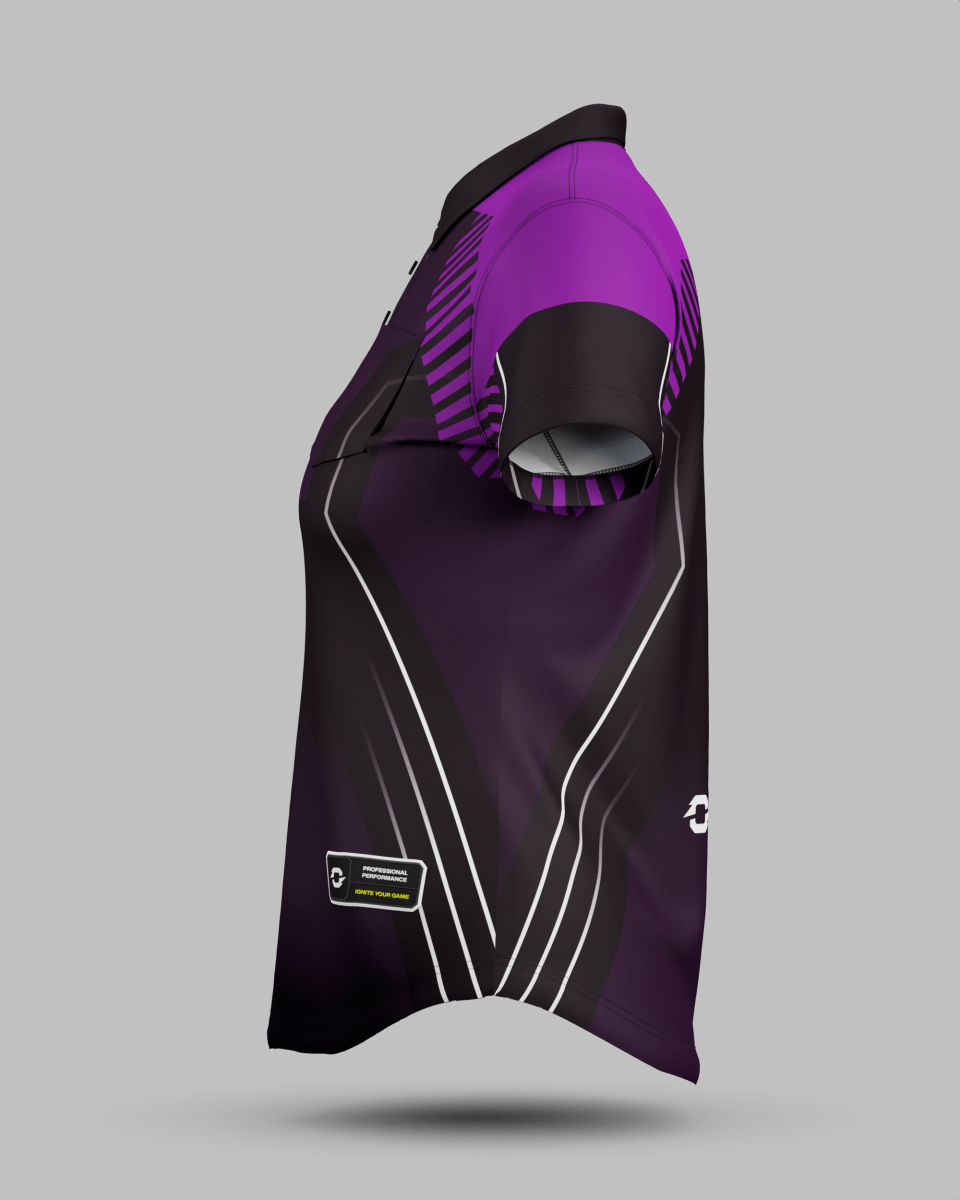Womens Onyx 3 Button Polo Collar Jersey With Pocket - Onboard Sportswear