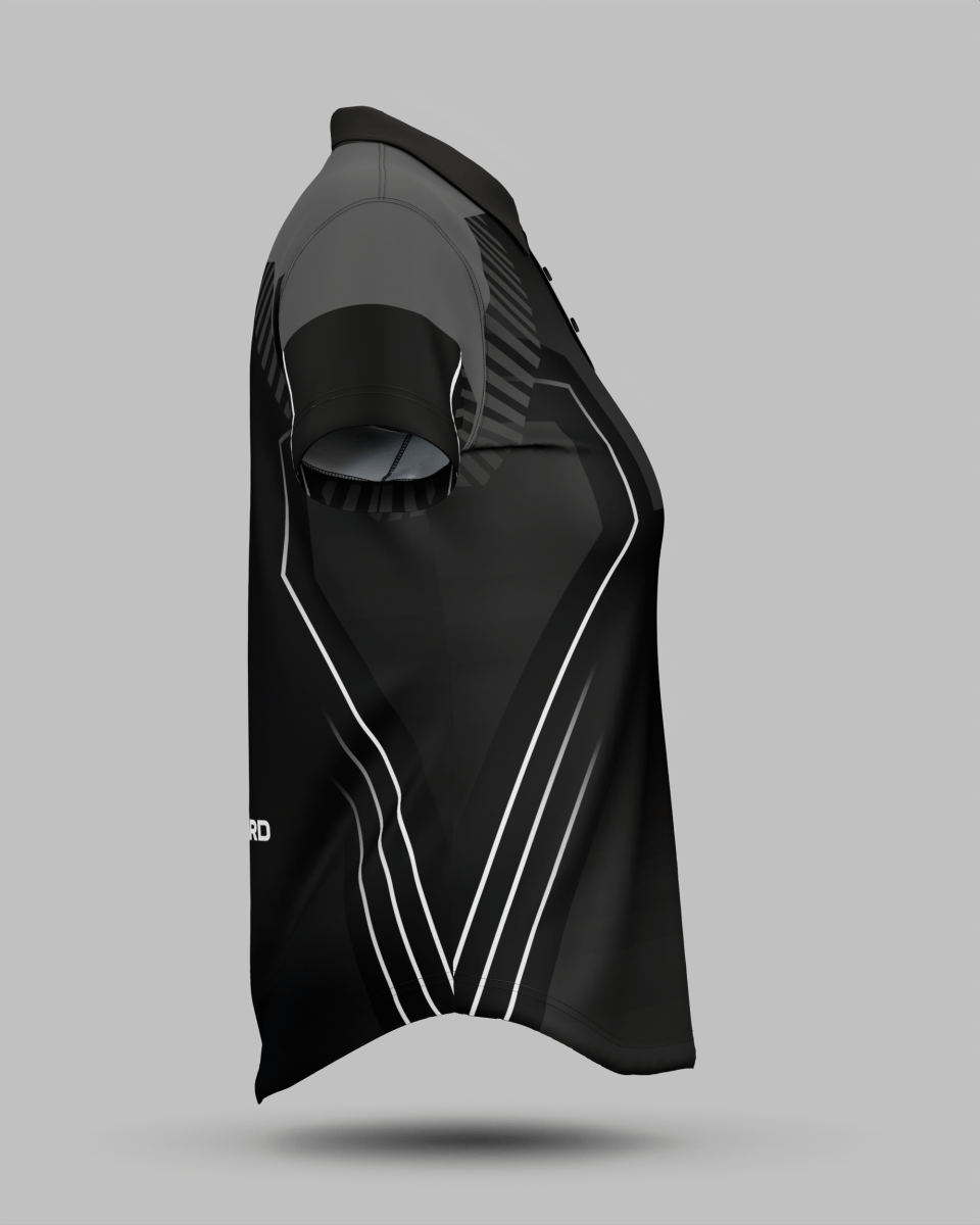 Womens Onyx 3 Button Polo Collar Jersey With Pocket - Onboard Sportswear
