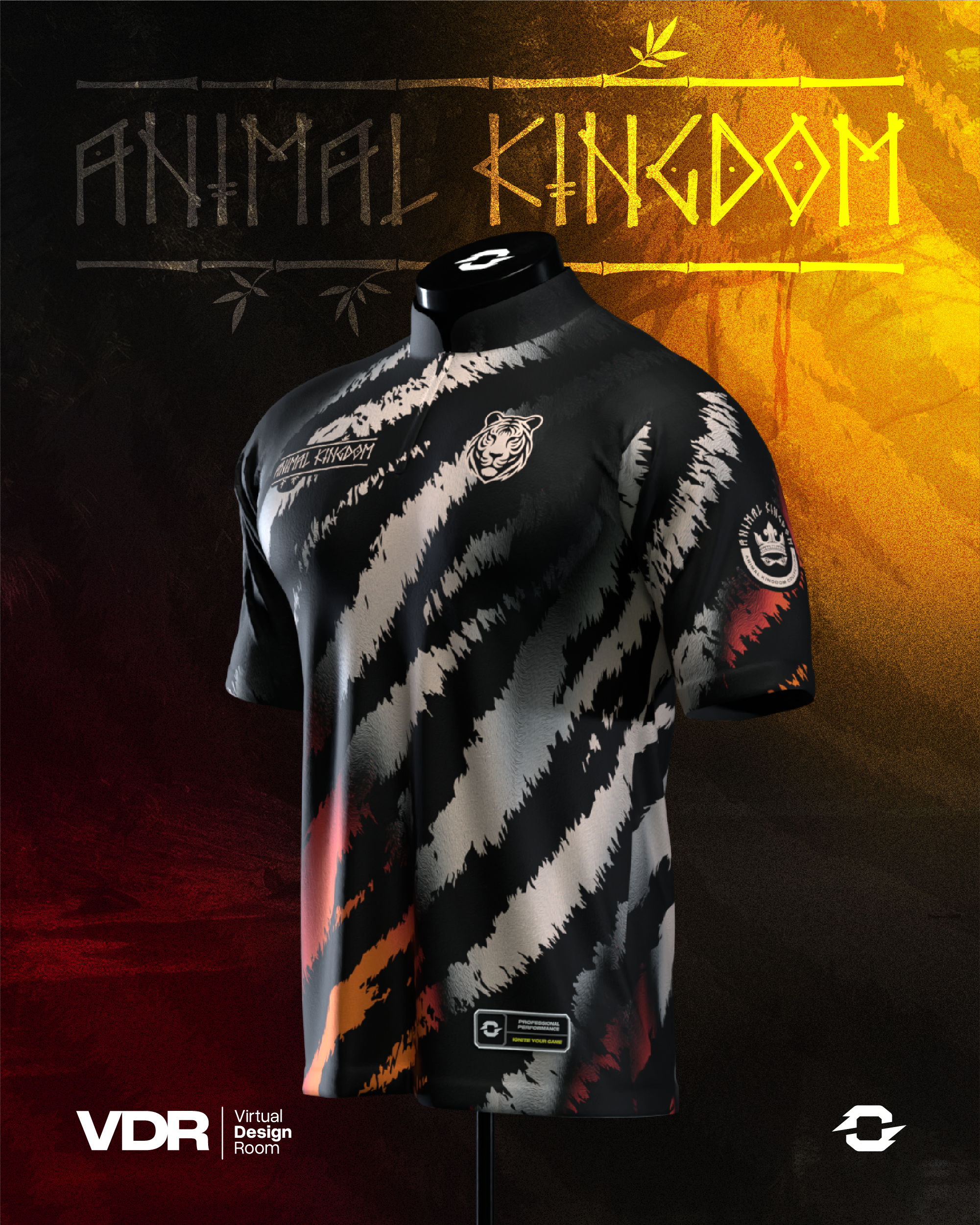 Animal Kingdom Tiger Pro Collar Jersey